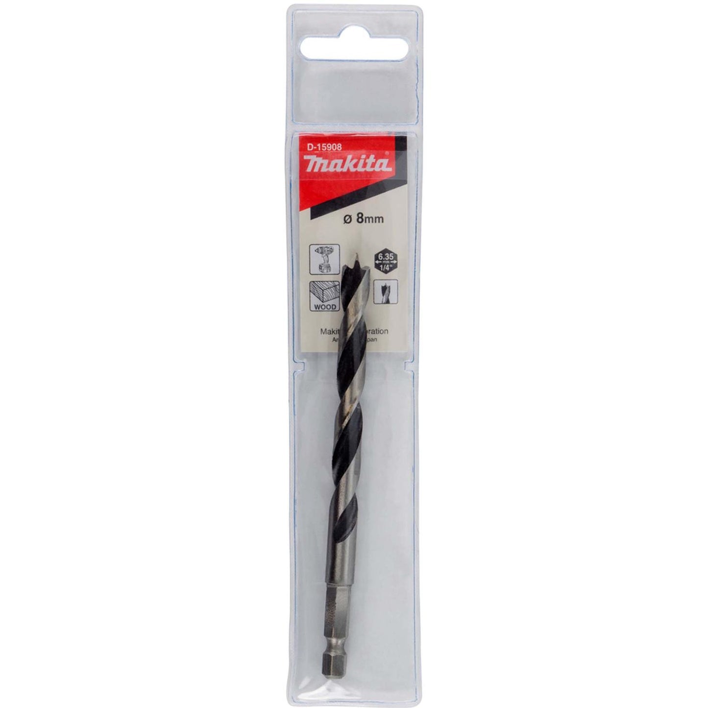 Broca Para Madera 8x115mm (Toma Hex. 1/4'') - Makita - Herram.cl