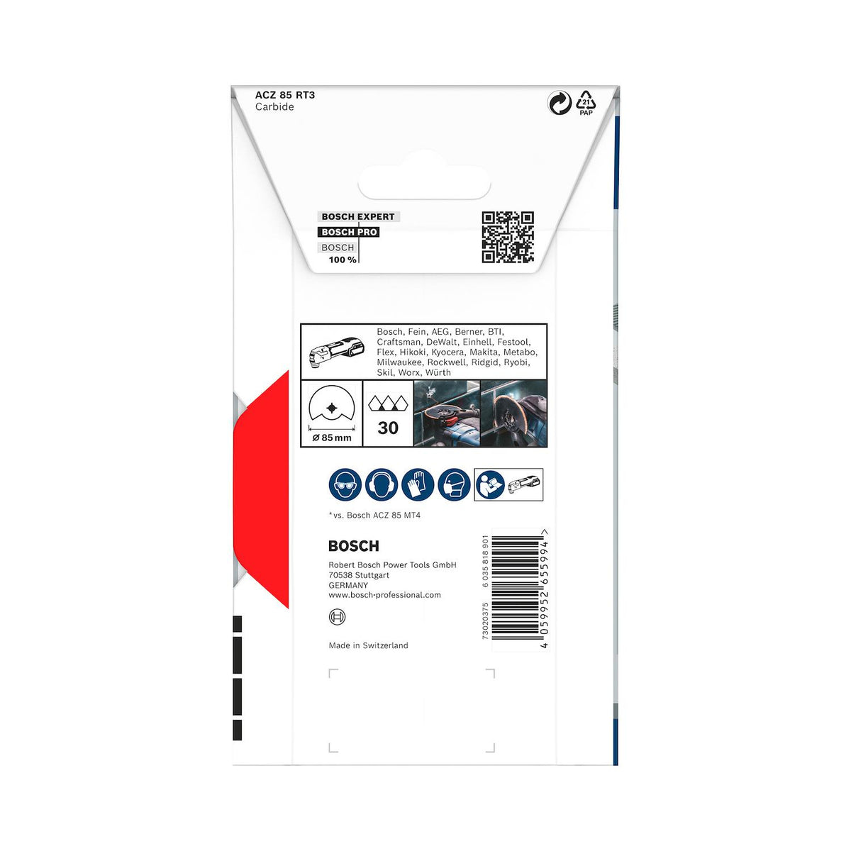 Hoja Segmentada Bosch ACZ85RT3 Starlock Carbide 85mm - Herram.cl