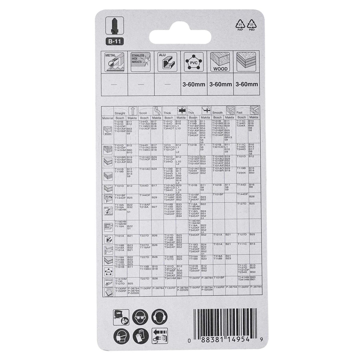 Hoja De Calar HCS 100mm Madera. Plástico 5 Pzas - Makita - Herram.cl