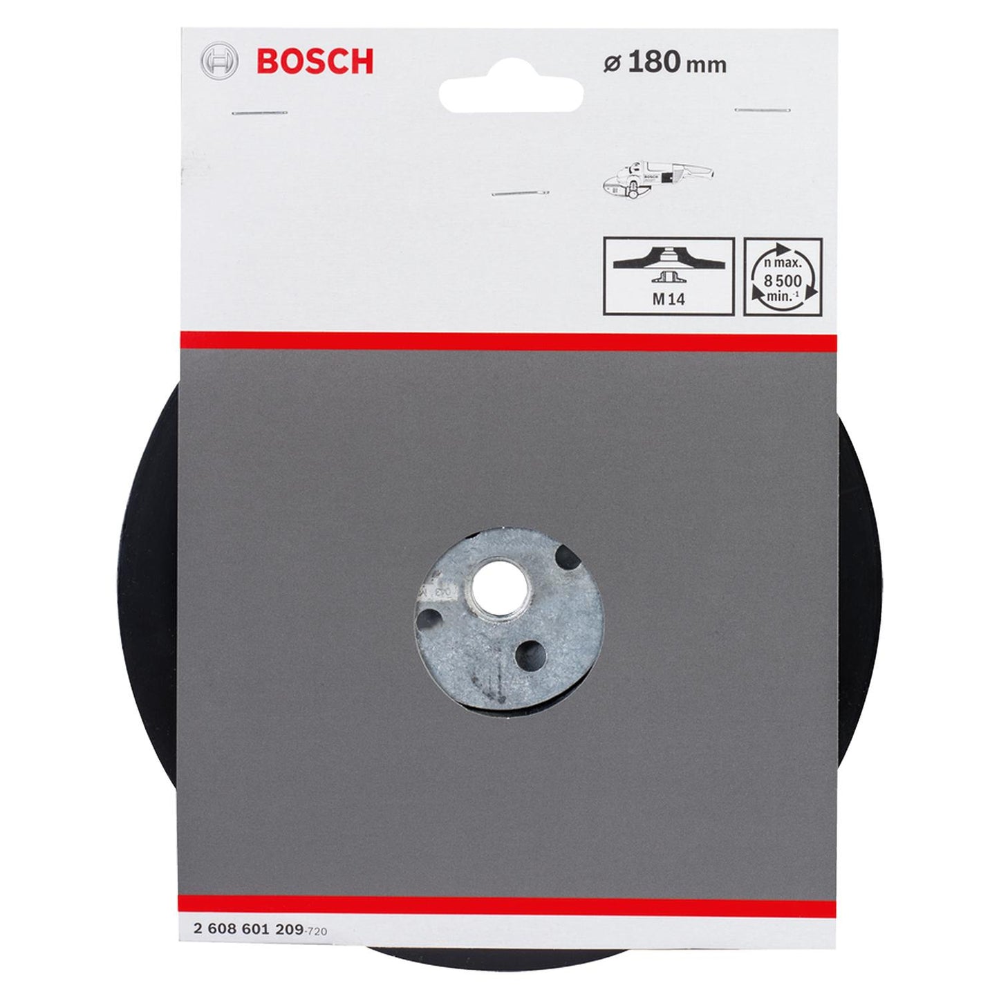 Plato de goma Para Esmeril 180mm Con Perno/ M14 - Bosch - Herram.cl