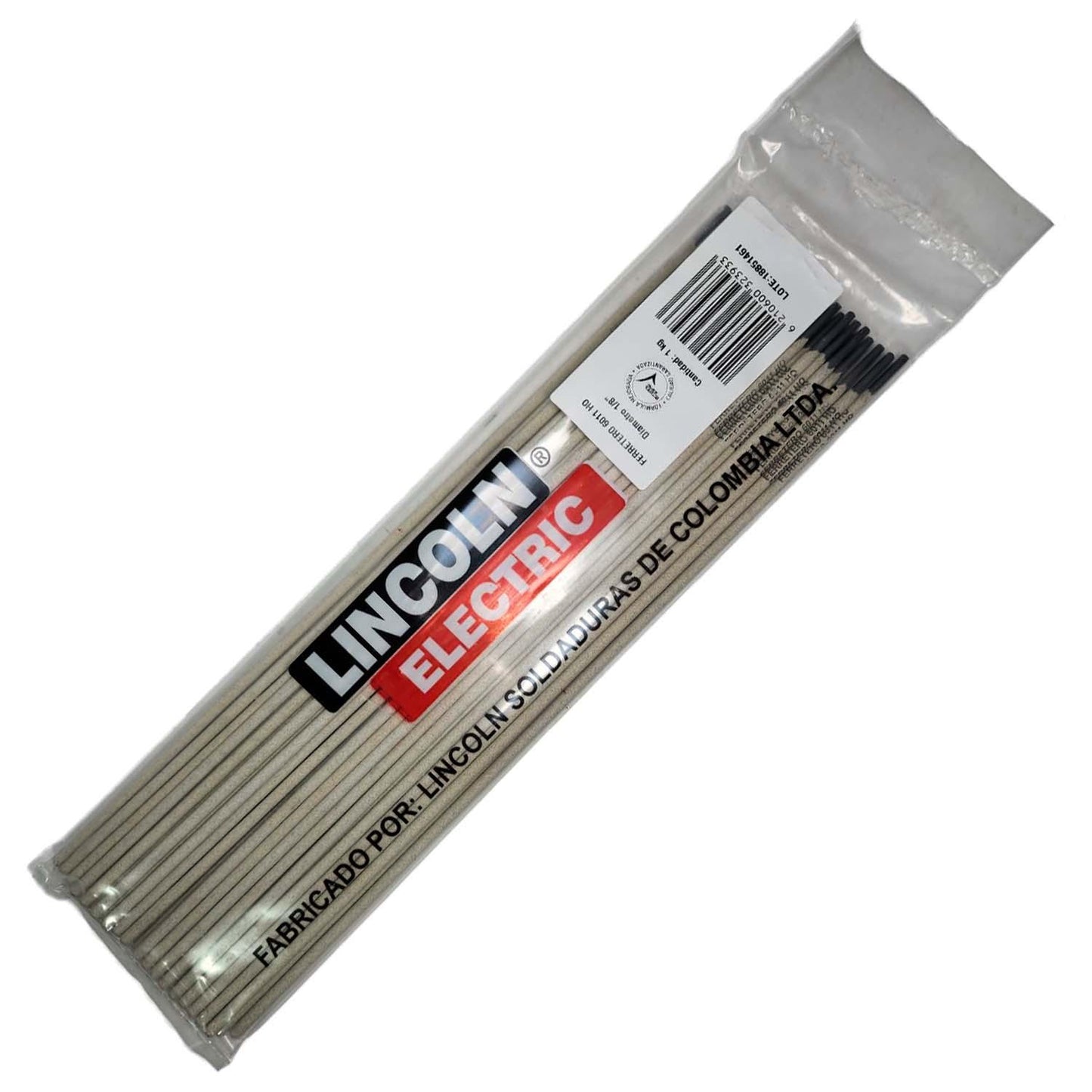 Electrodo Soldadura AWS E - 6011 HO 1/8'' 1 kg - Lincoln - Herram.cl