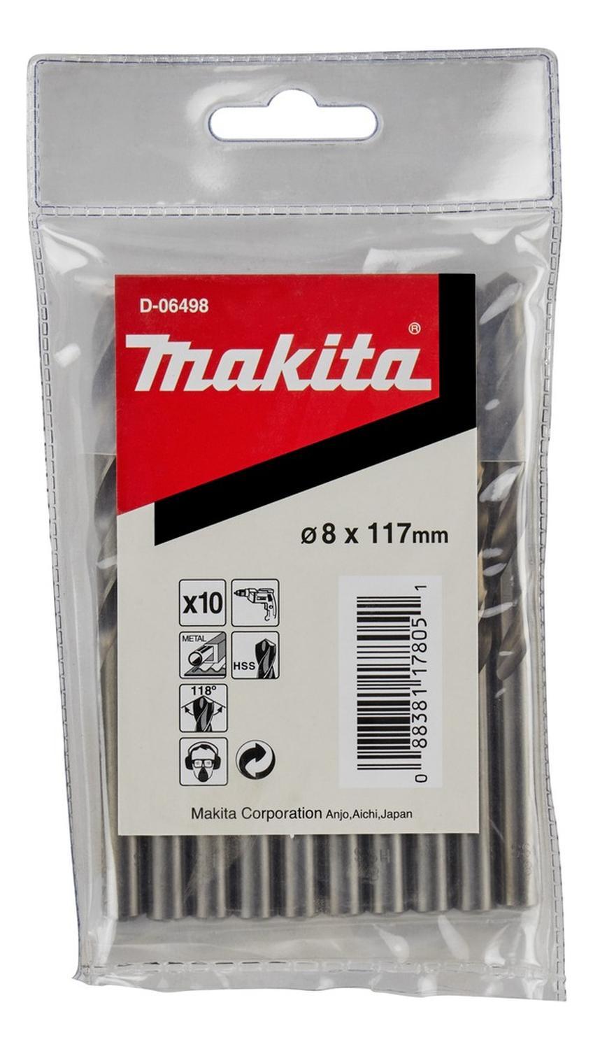 Pack 10 Brocas Para Metal HSS 8mm Makita - Herram.cl