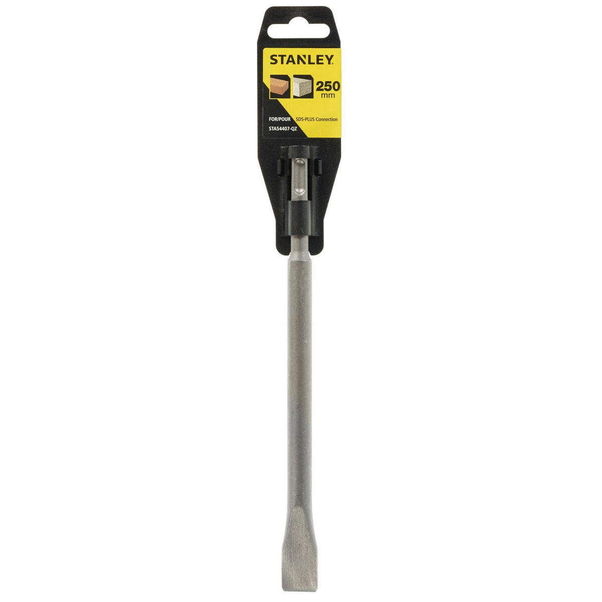 Cincel Plano SDS-Plus Stanley 20x250mm Concreto Demolición - Herram.cl