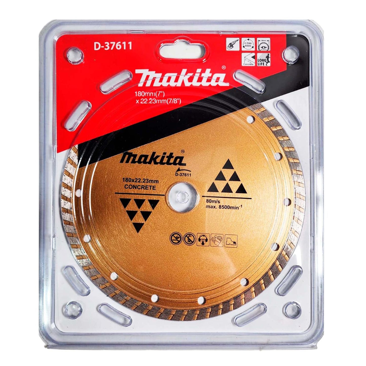 Disco Diamantado Continuo Turbo 7''x22,23mm Concreto - Makita - Herram.cl