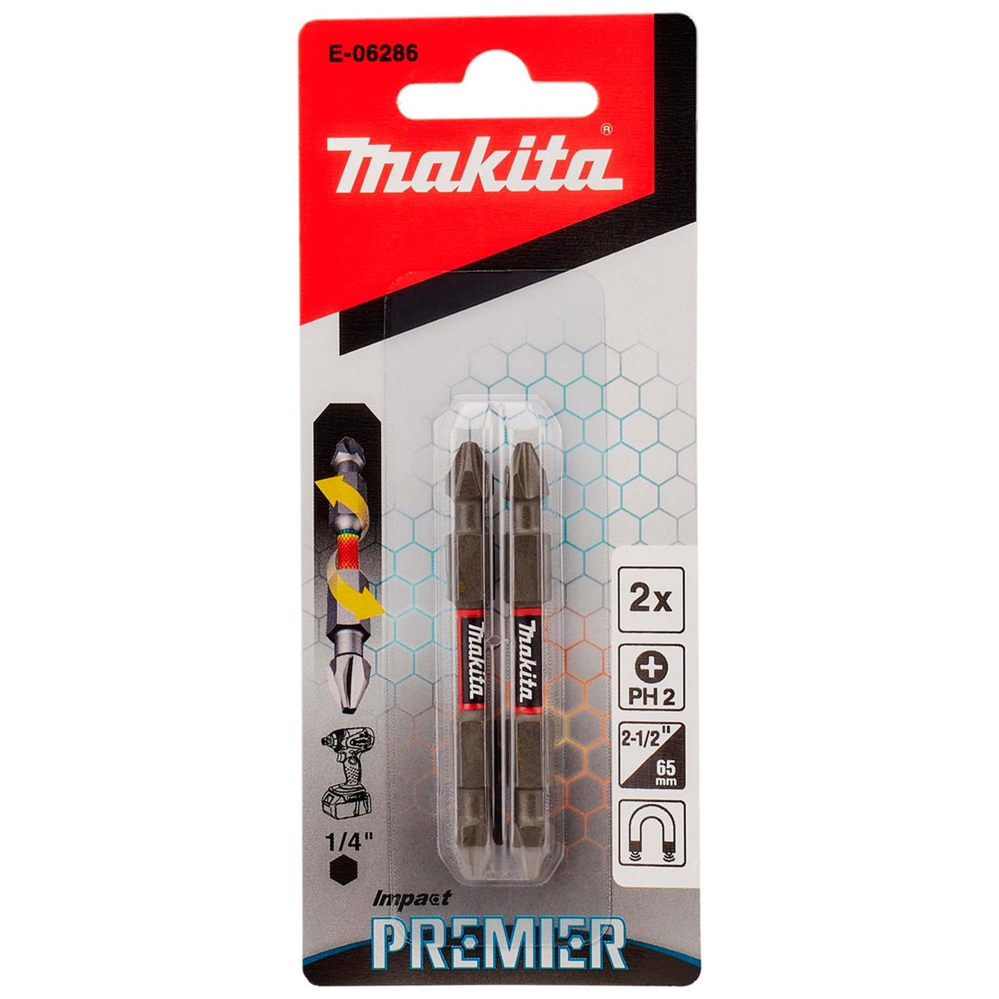 Puntas Impact Premier Doble PH2x65mm 2 Pzas - Makita - Herram.cl