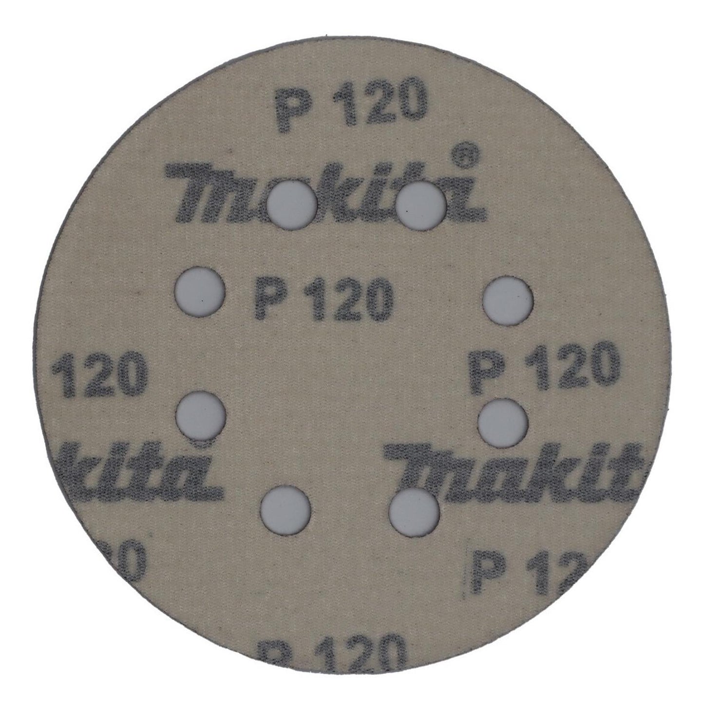 Pack 10 Discos Lija Con Velcro 125mm (5'') G120 - Makita - Herram.cl