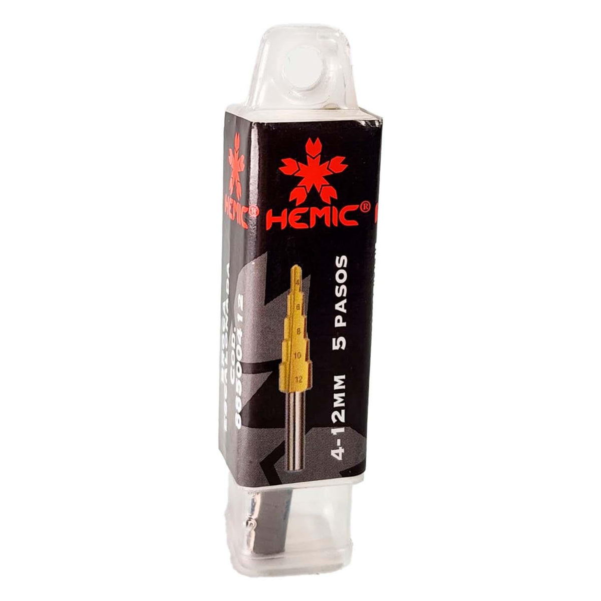 Broca Escalonada HSS 4 - 12mm 5 pasos - HEMIC - Herram.cl