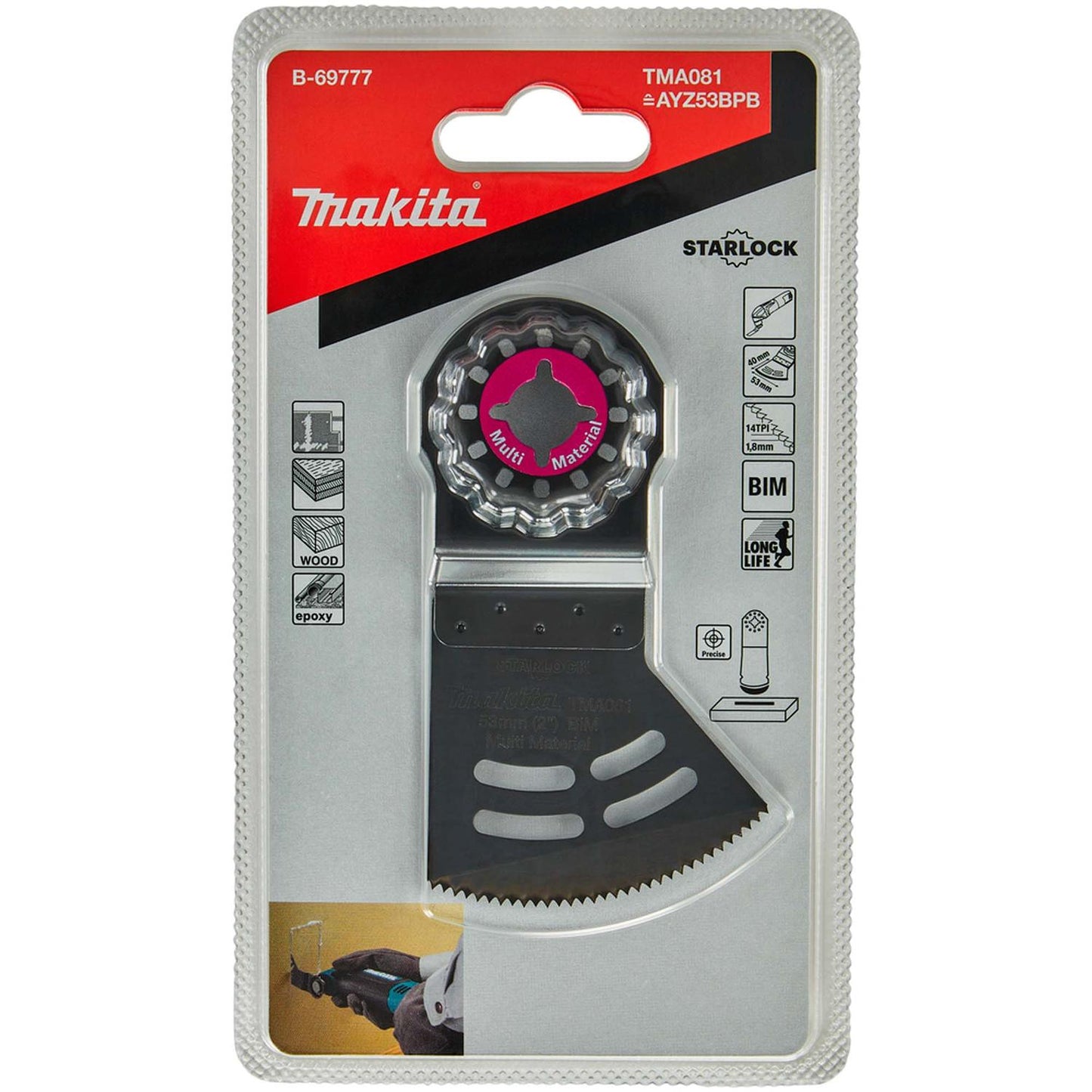 Hoja De inmersión Bim Drywall 53x40mm / 14 TPI - Makita - Herram.cl