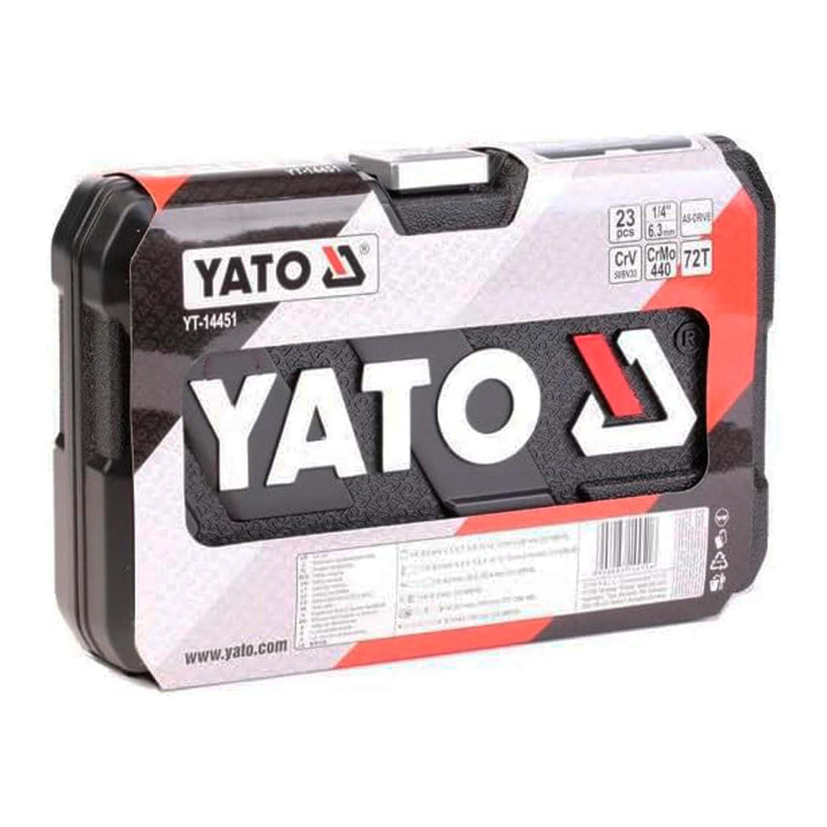 Juego De Dados Cuadrante 1/4'' 23 Pzas - Yato - Herram.cl