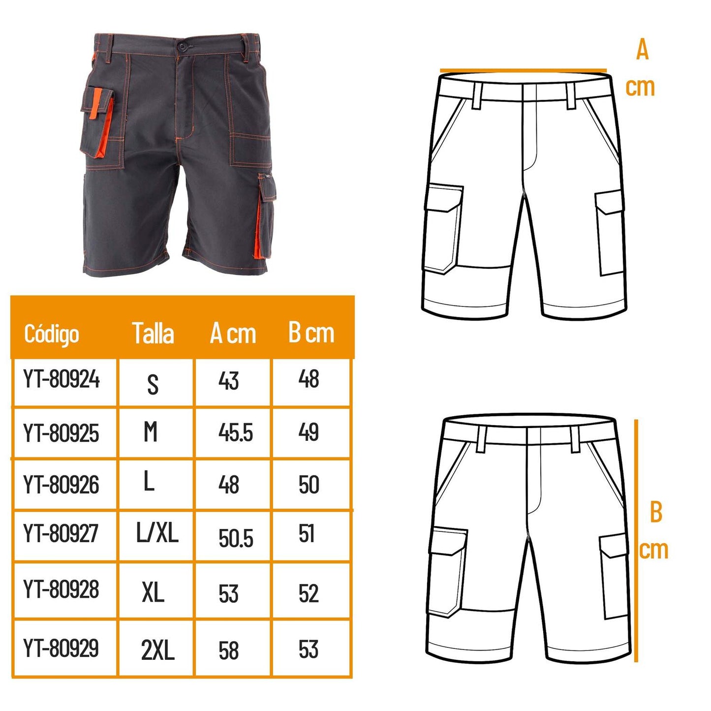 Pantalon corto de trabajo DORIA - Yato - Herram.cl