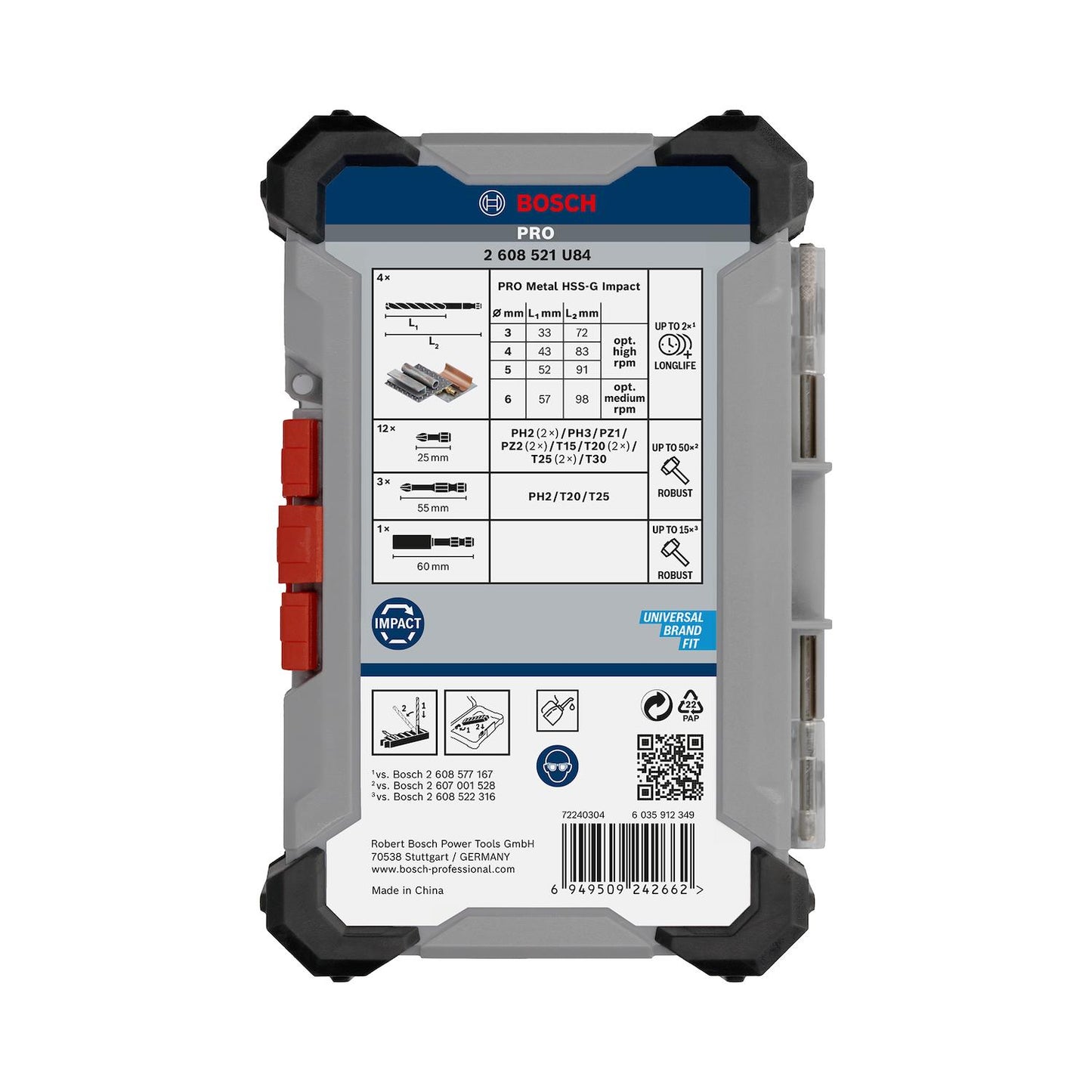 Kit Puntas y Brocas Metal PRO Impact 20 Pzas - Bosch - Herram.cl