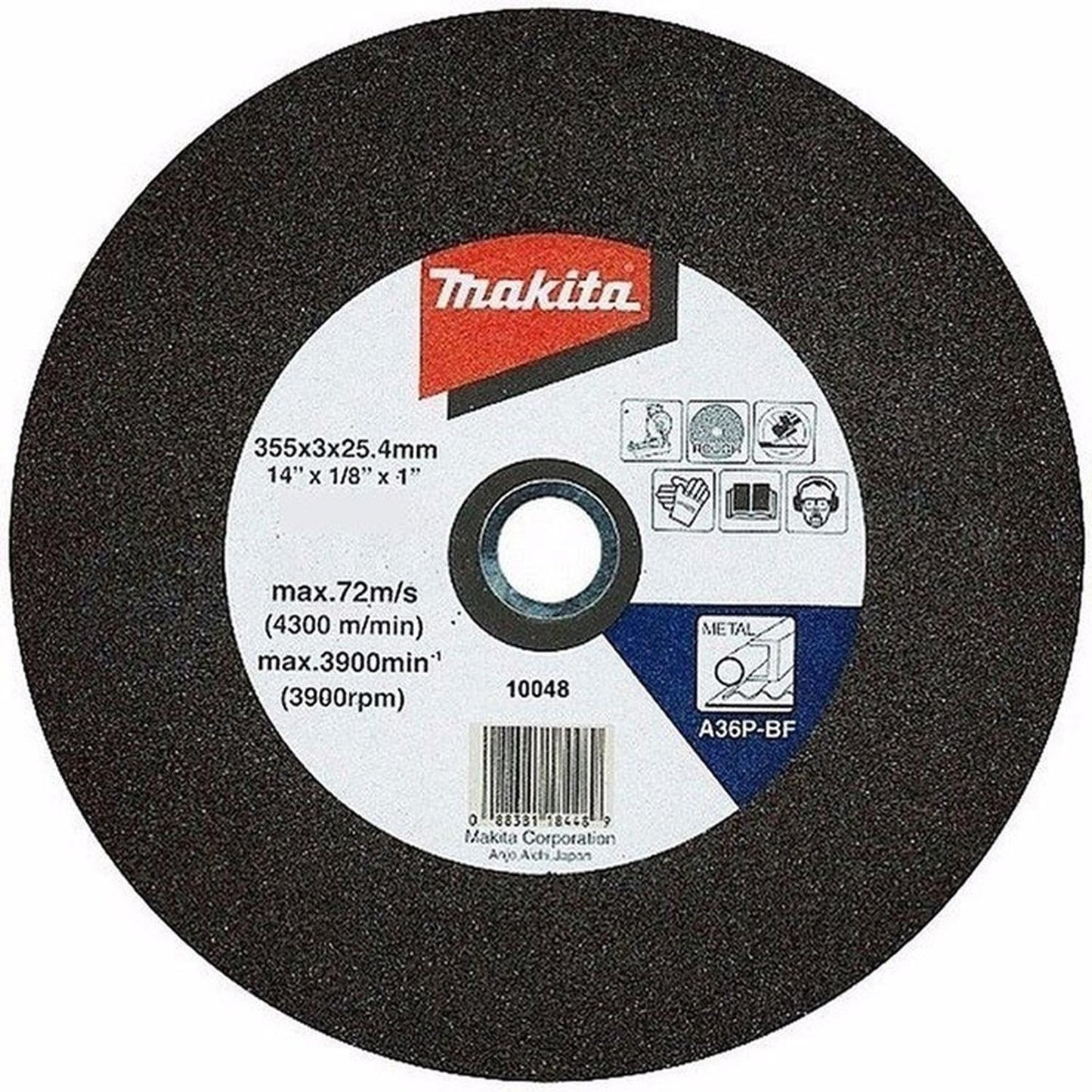 Pack 5 Discos Corte Metal 14''X 2.5X25.4mm - Makita - Herram.cl