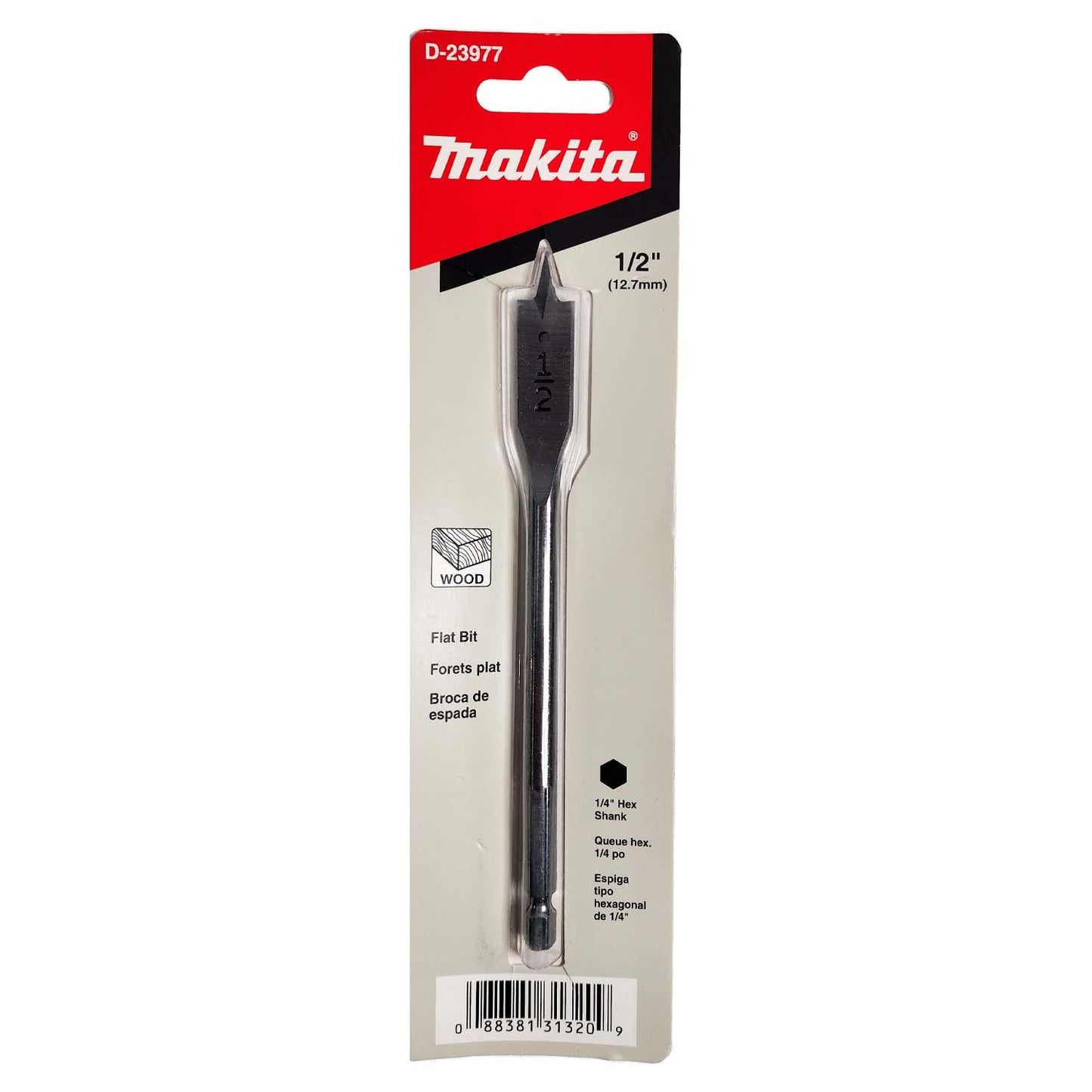 Broca Paleta 1/2''x6'' (Toma Hex. 1/4'') - Makita - Herram.cl