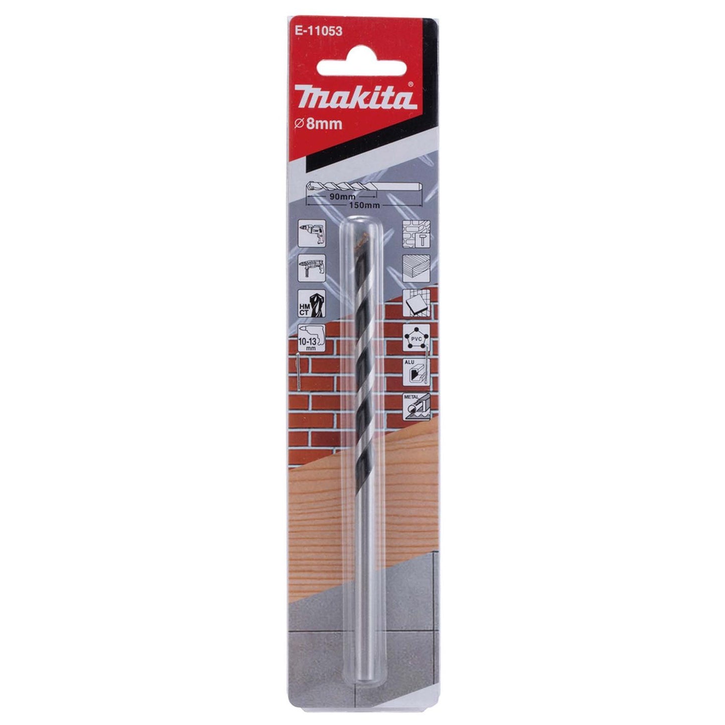 Broca Multimaterial TCT 8x150mm - Makita - Herram.cl
