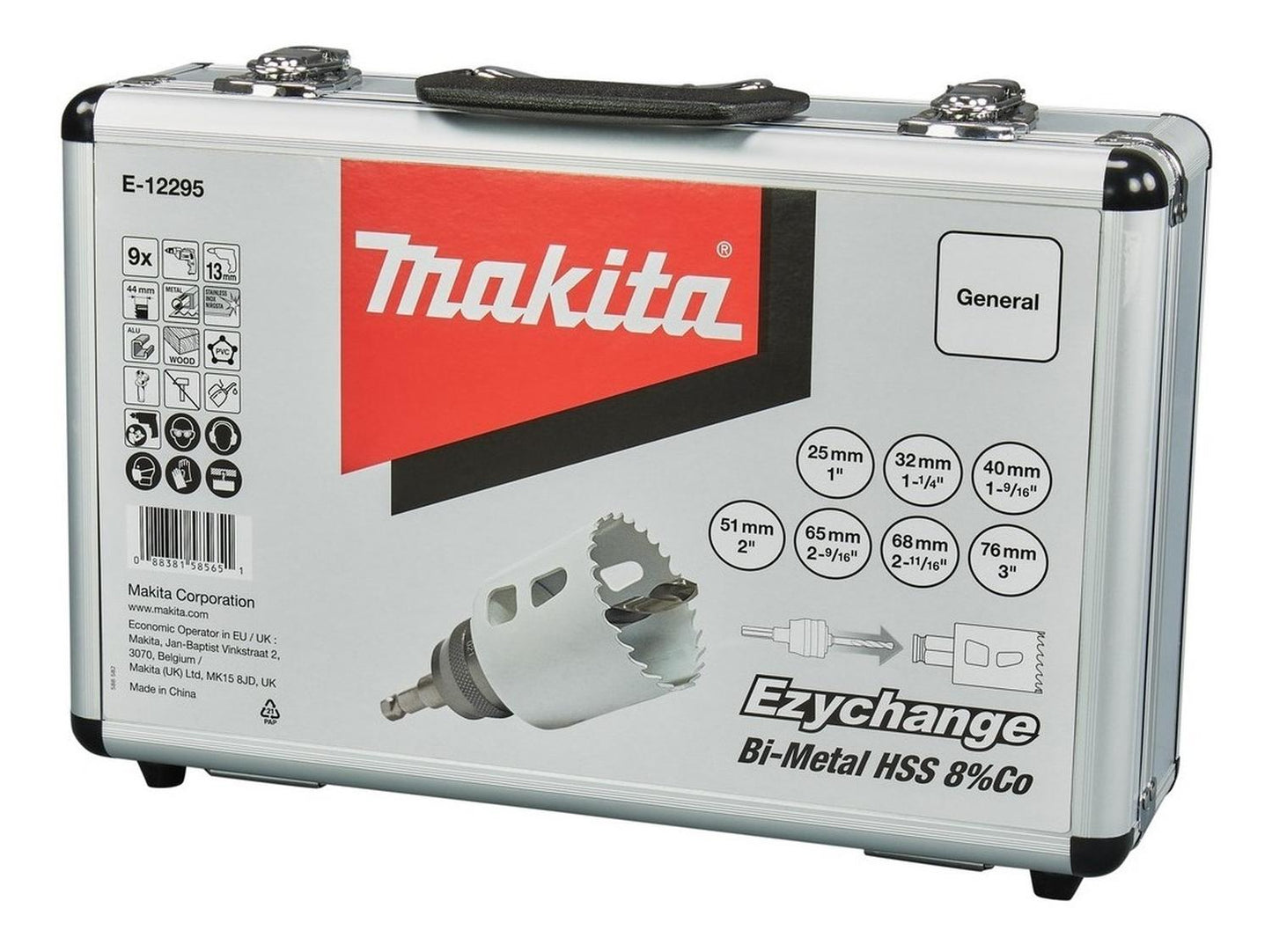 Set 9 Piezas Sierra Copa Ezychange Bi - metal HSS 8% Co Makita - Herram.cl
