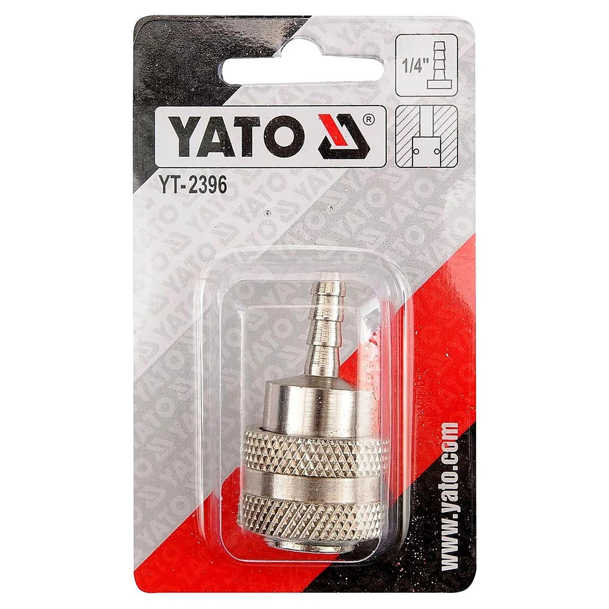 Acople Rápido YATO Neumático 1/4'' Hembra p/Manguera 6mm - Herram.cl