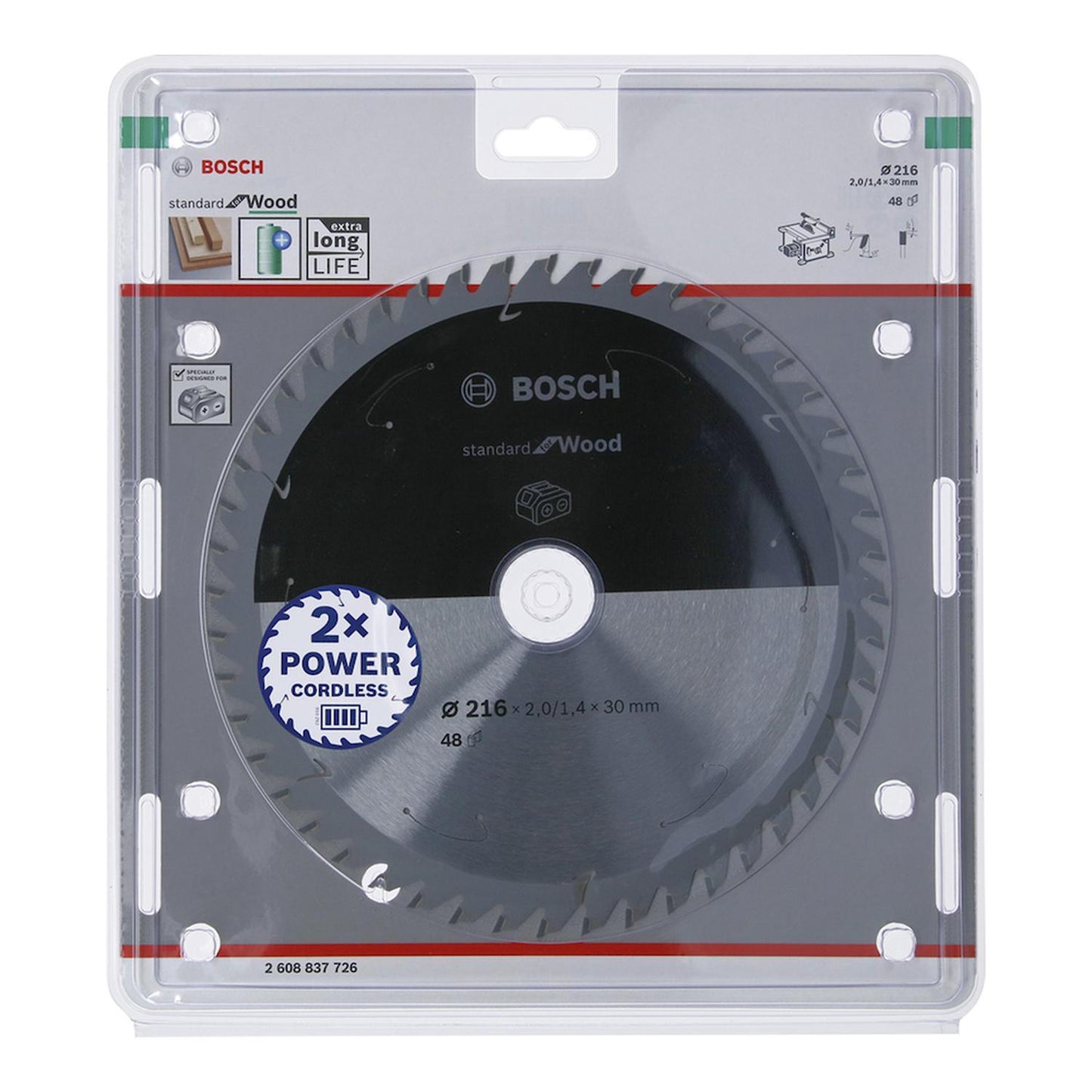 Disco De Sierra For Wood 216x30mm 48 D (GTS 18V216) - Bosch - Herram.cl