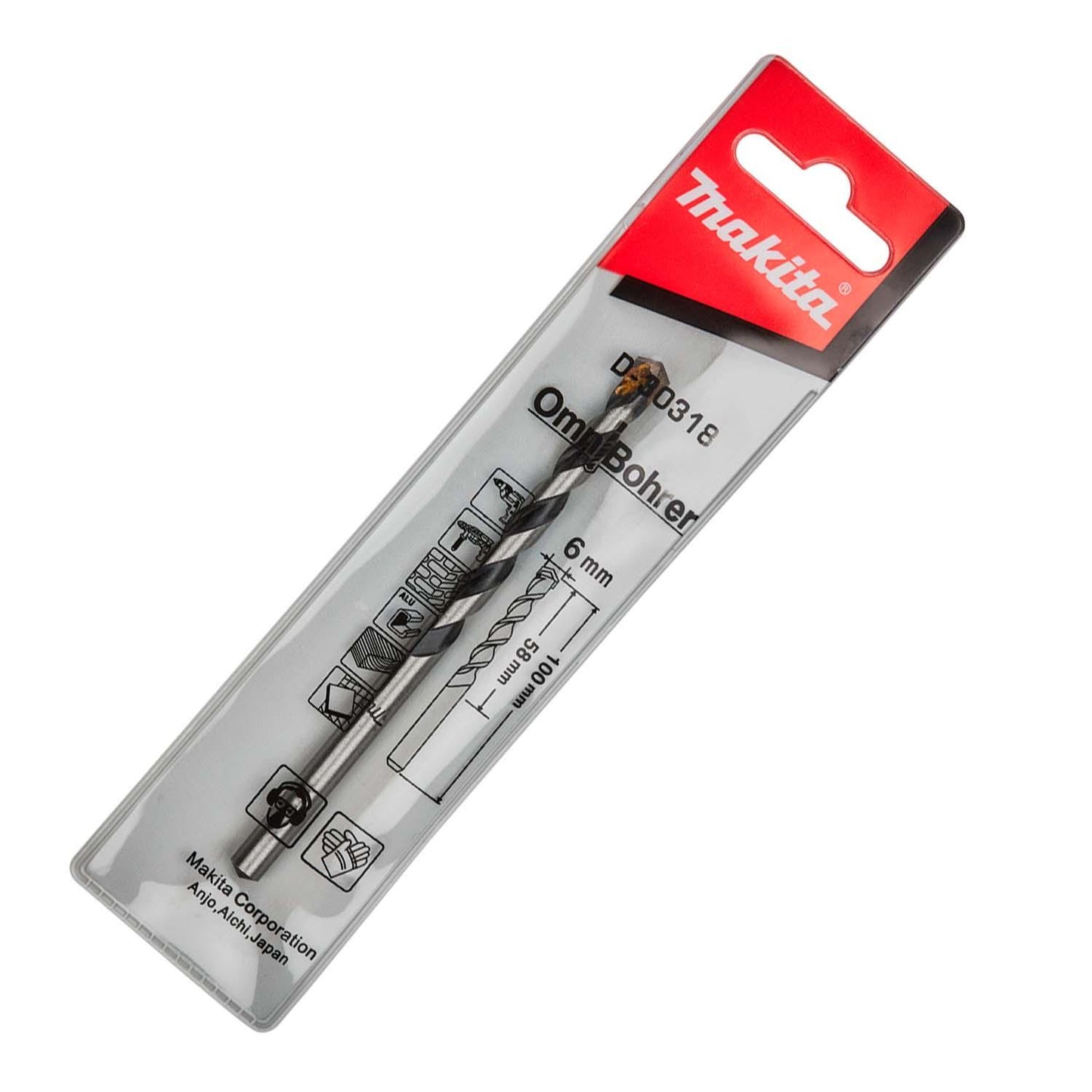 Broca Multiproposito Ommibohrer 6x58x100mm - Makita - Herram.cl