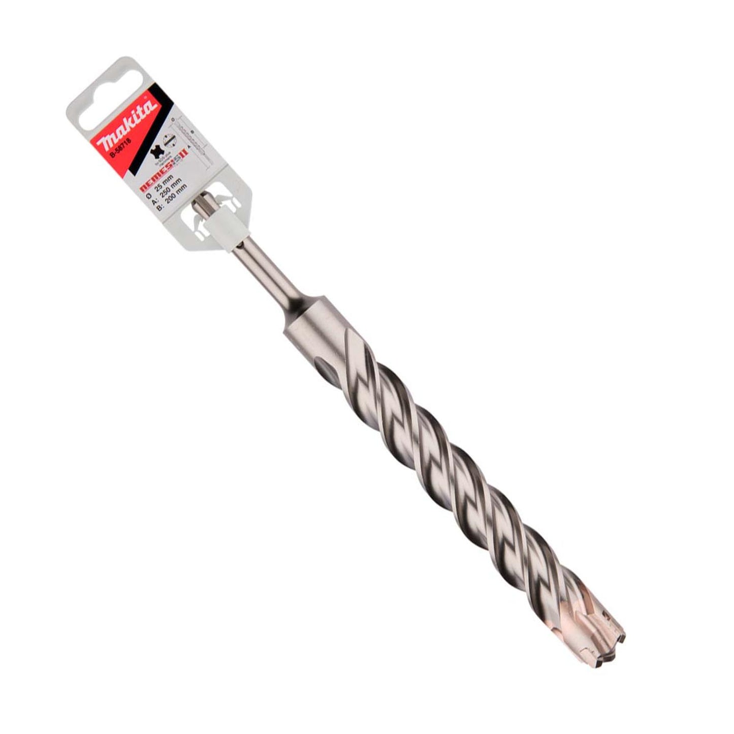 Broca SDS - Plus NEMESIS - II 25x200x250mm (4 filos) - Makita - Herram.cl