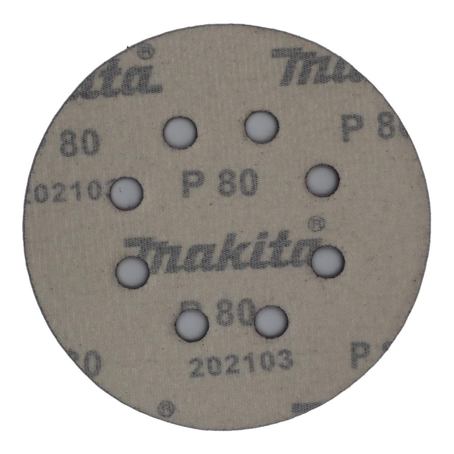 Pack 10 Discos Lija 125mm (5'') G80 - Makita - Herram.cl
