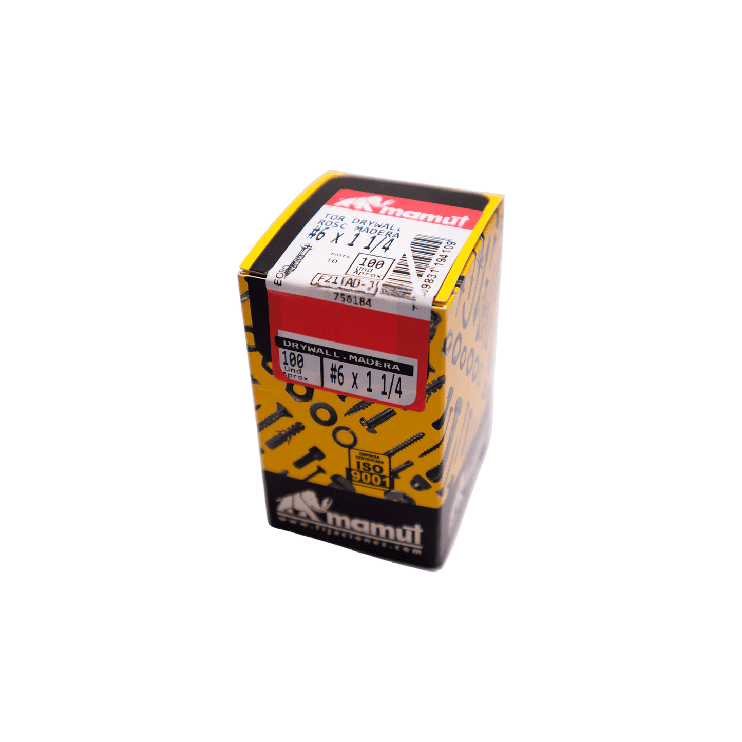Tornillo Dry Rosca Mad Fos Crs 6 - 9 X 1 1/4''(100 U) - Mamut - Herram.cl