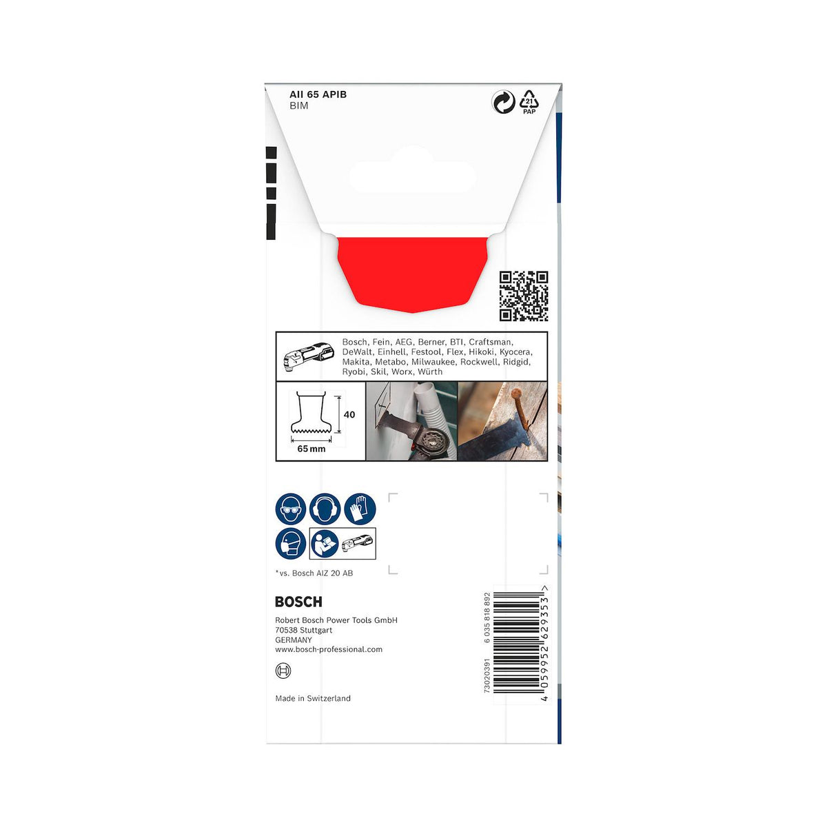 Hoja Inmersión Bosch AII65APIB Starlock BIM 65mm - Herram.cl