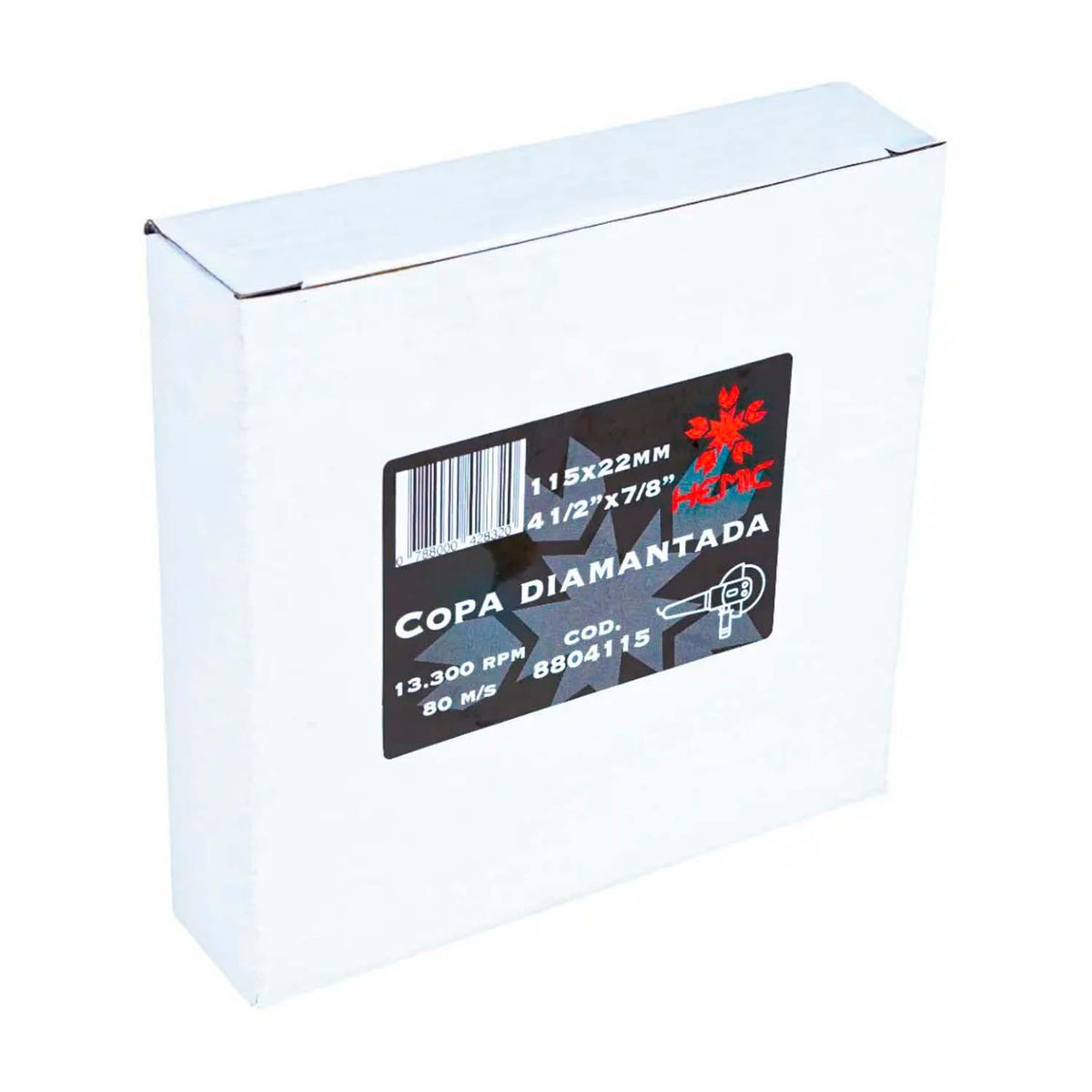 Copa Diamantada Doble Segmento 115x22,23mm - HEMIC - Herram.cl