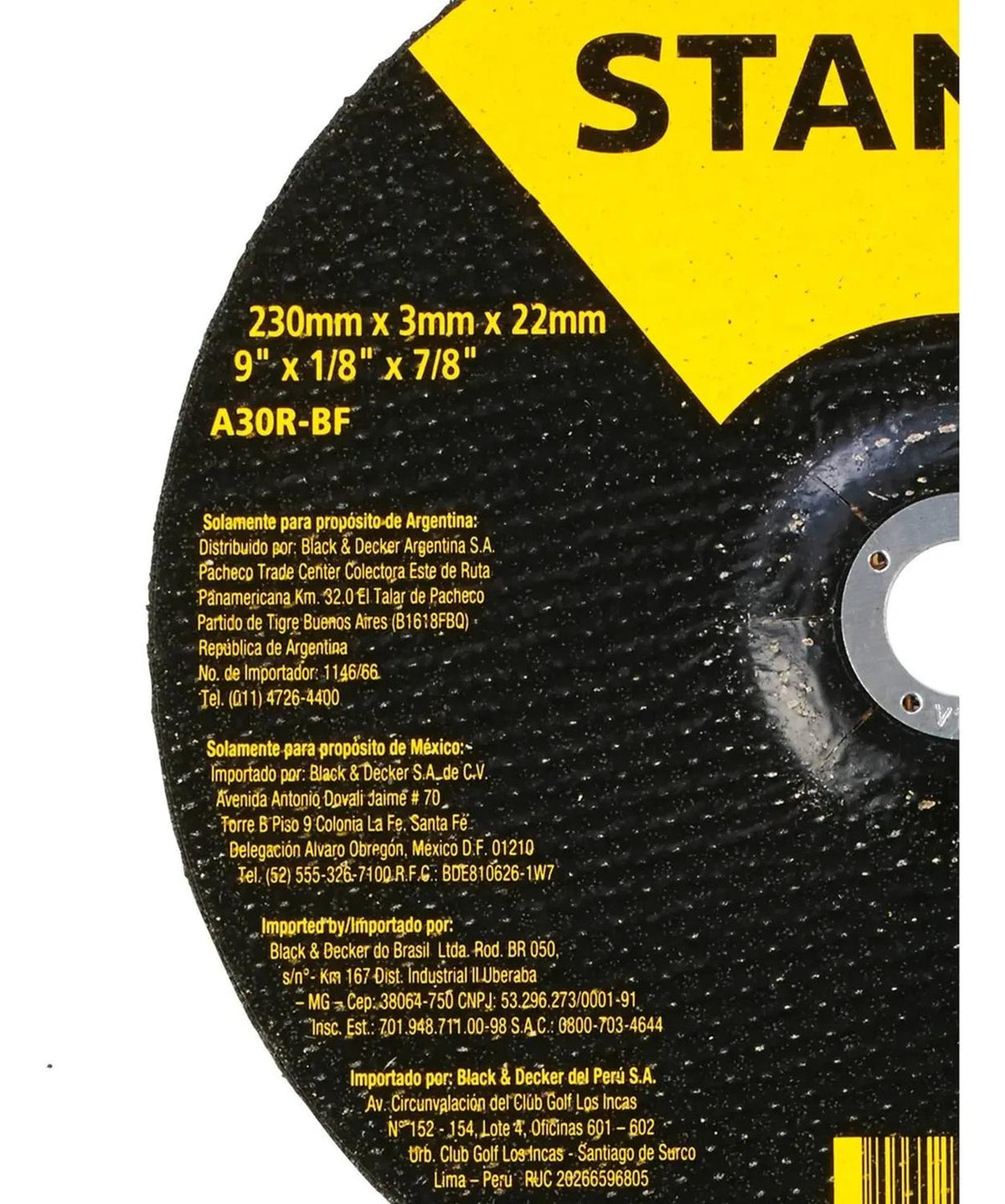 Pack 10 Discos de Corte Metal 9’’x3mm - Stanley - Herram.cl