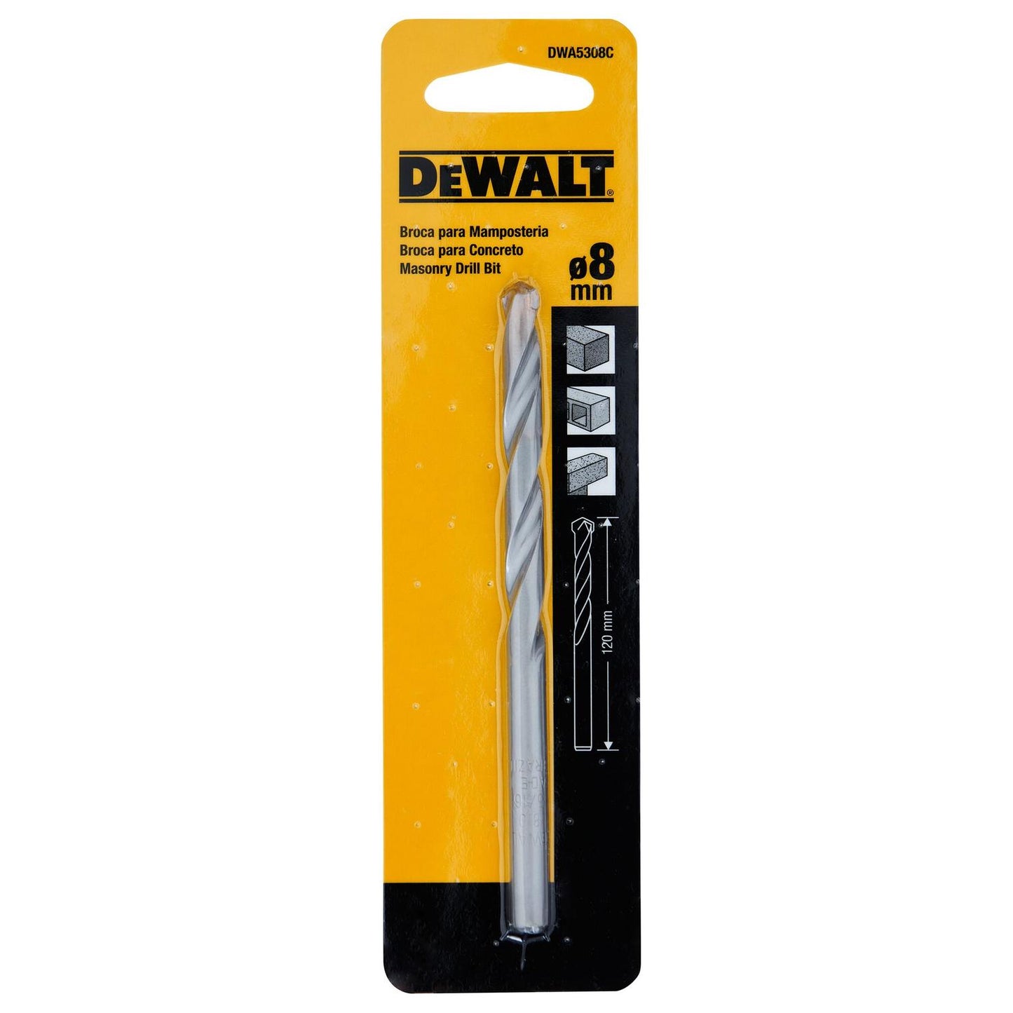 Broca Para Concreto 8x120mm - DeWALT - Herram.cl