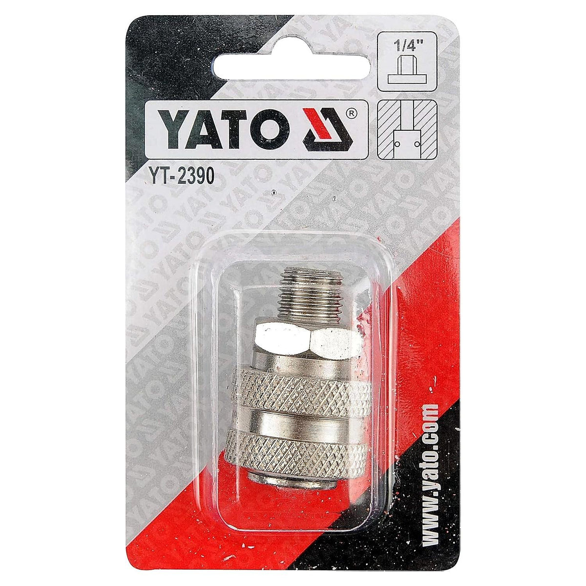 Acople Rápido YATO Hembra Neumático Rosca Macho 1/4" GRD - Herram.cl