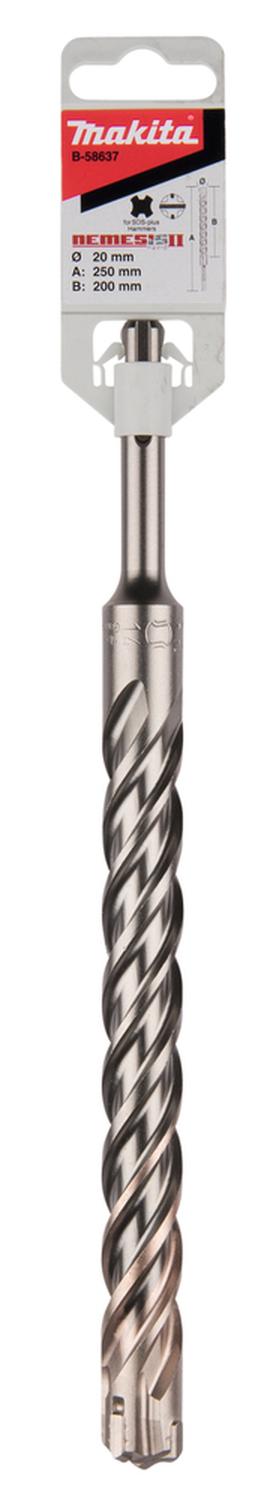 Broca SDS - Plus Nemesis II 20x200x250mm (4 Filos) - Makita - Herram.cl