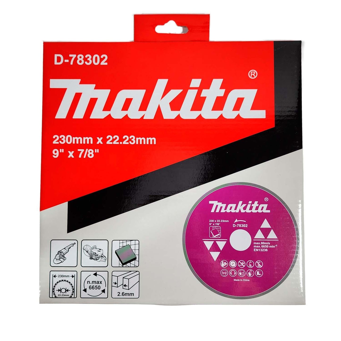 Disco Diamantado Continuo Porcelanato (9'') 230x22mm - Makita - Herram.cl