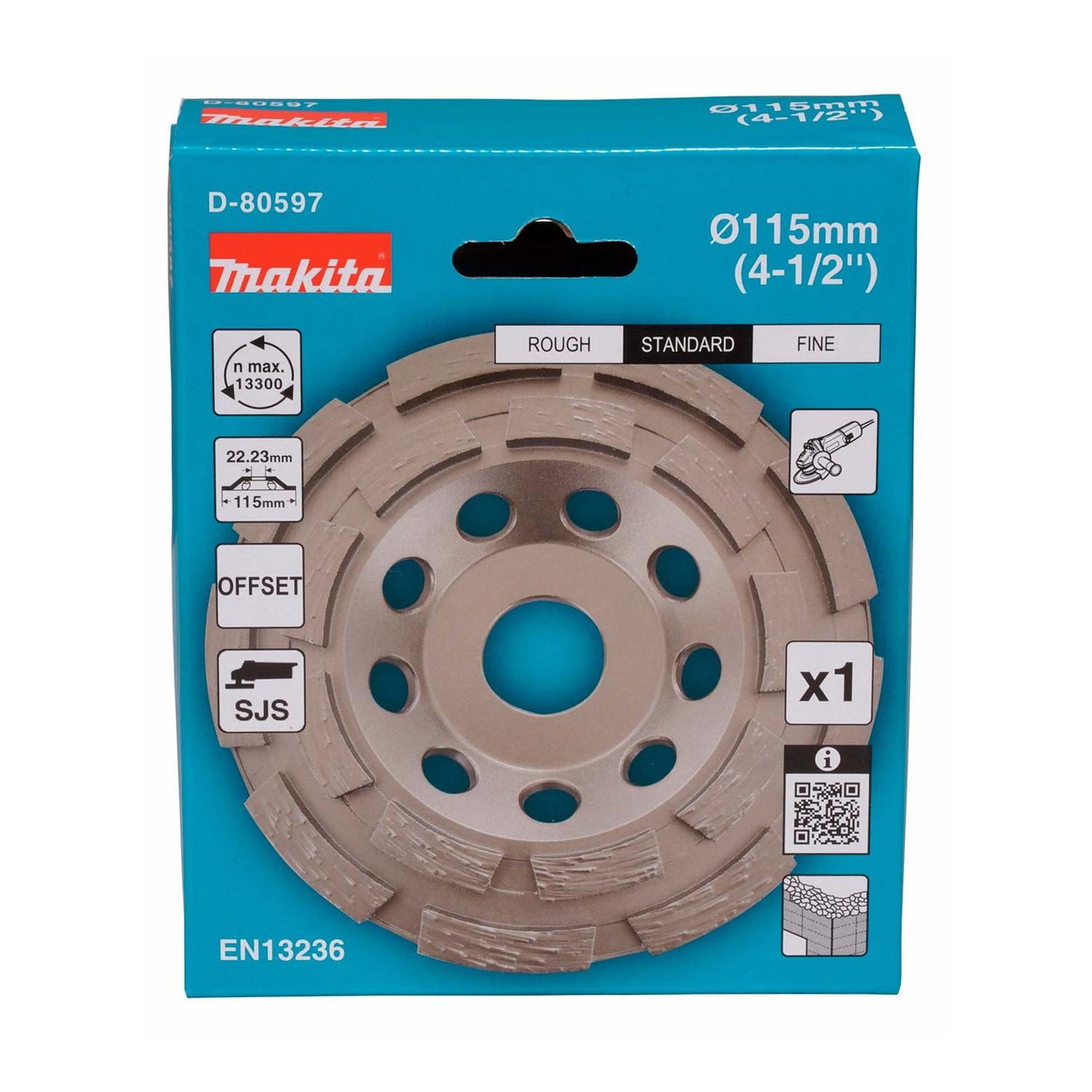 Copa Diamantada 115mm (4 - 1/2'') Concreto - Makita - Herram.cl