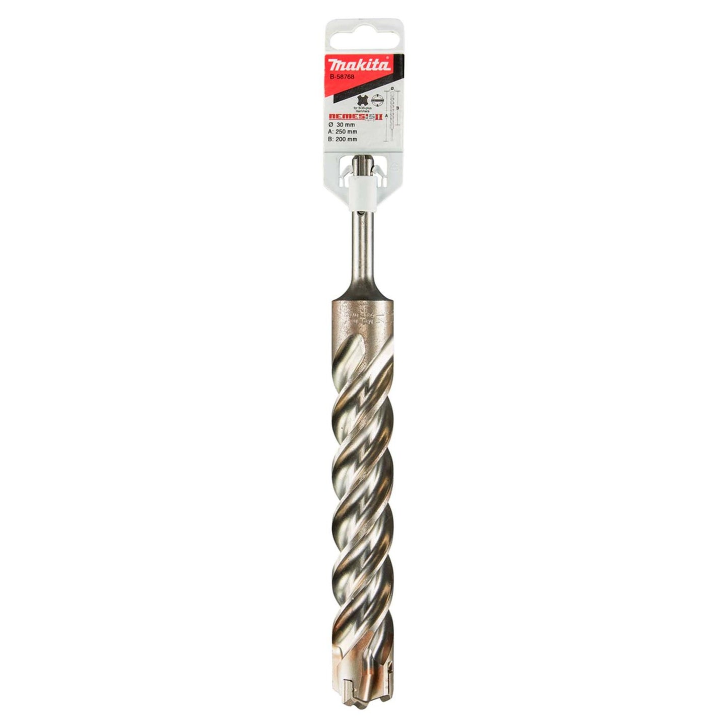 Broca SDS - Plus Nemesis II 30x200x250mm (4 filos) - Makita - Herram.cl