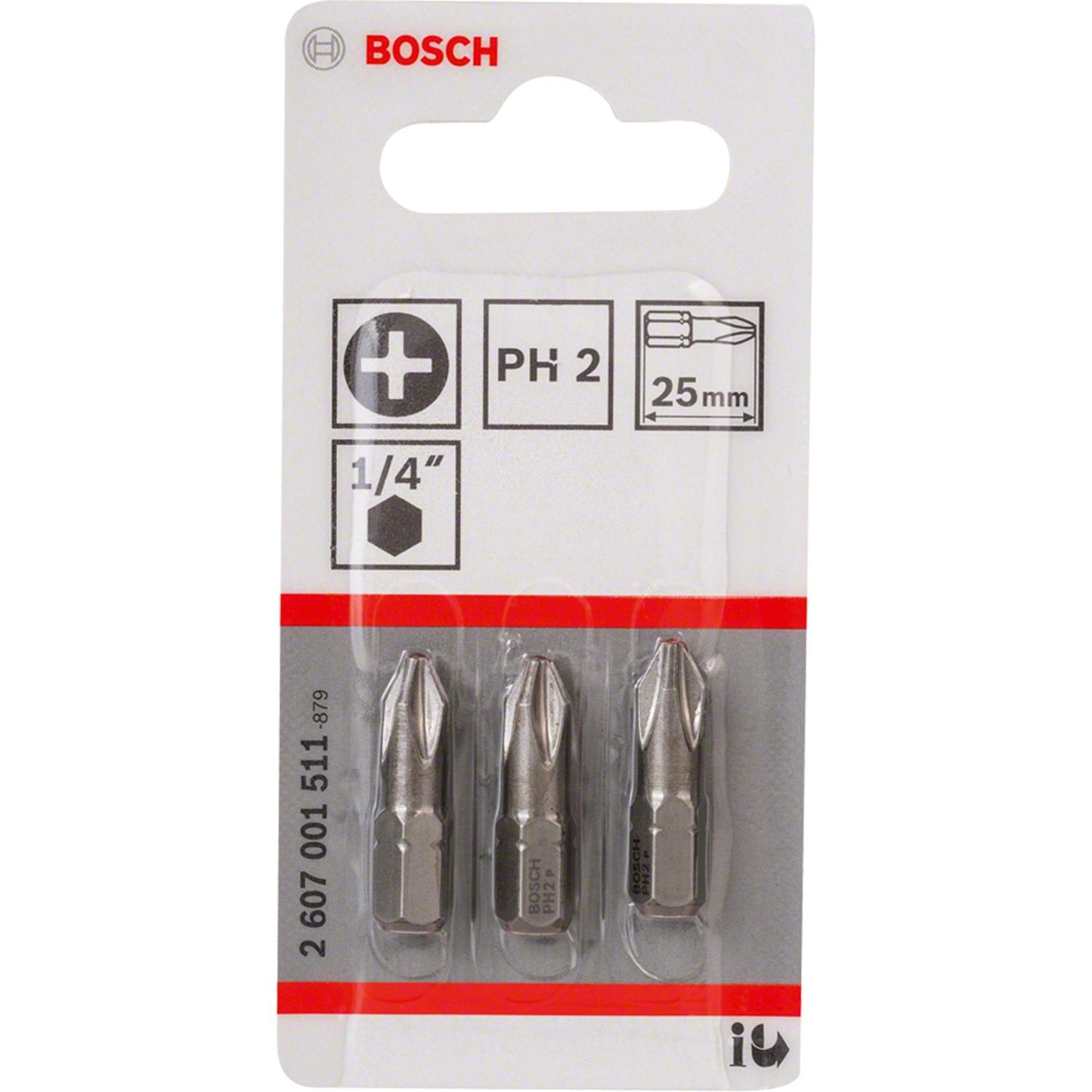 Puntas Extra Hard PH2x25mm 3 Pzas - Bosch - Herram.cl