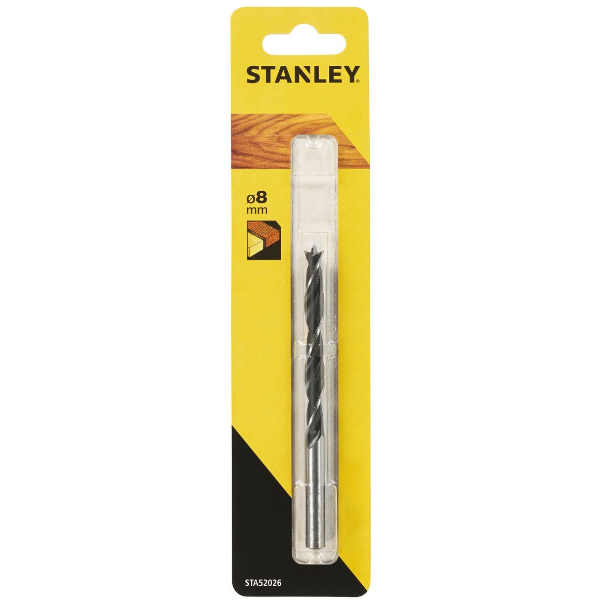 Broca Stanley Bradpoint Madera 8mm Punta Centradora Cr-V - Herram.cl