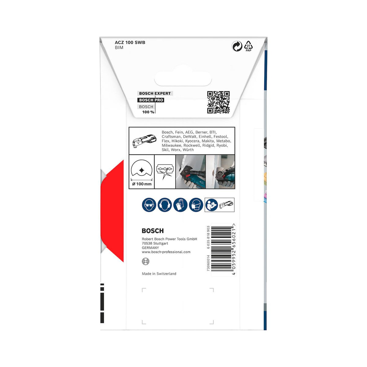 Hoja Segmento Multiherramienta Bosch Starlock Acz 100 Swb - Herram.cl