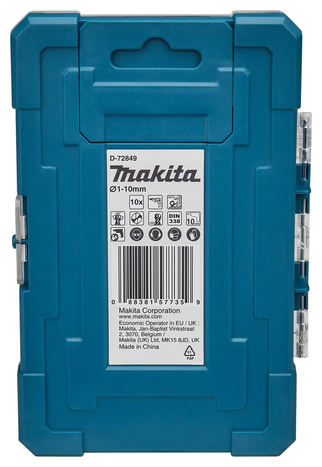 Set Brocas Para Metal HSS - TIN 10 Pzas - Makita - Herram.cl