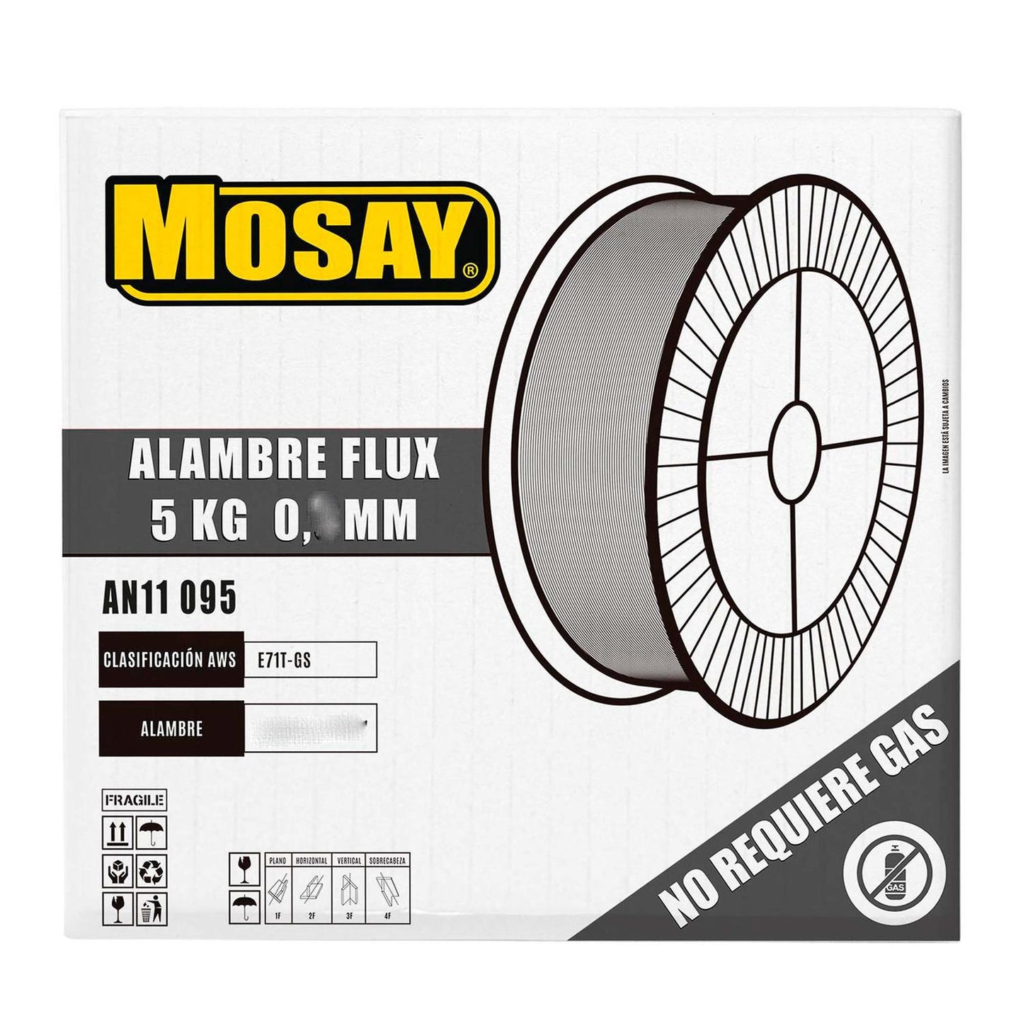 Soldadura Alambre Mig Flux 0,8mm 5kg (uso Sin Gas) - Mosay - Herram.cl