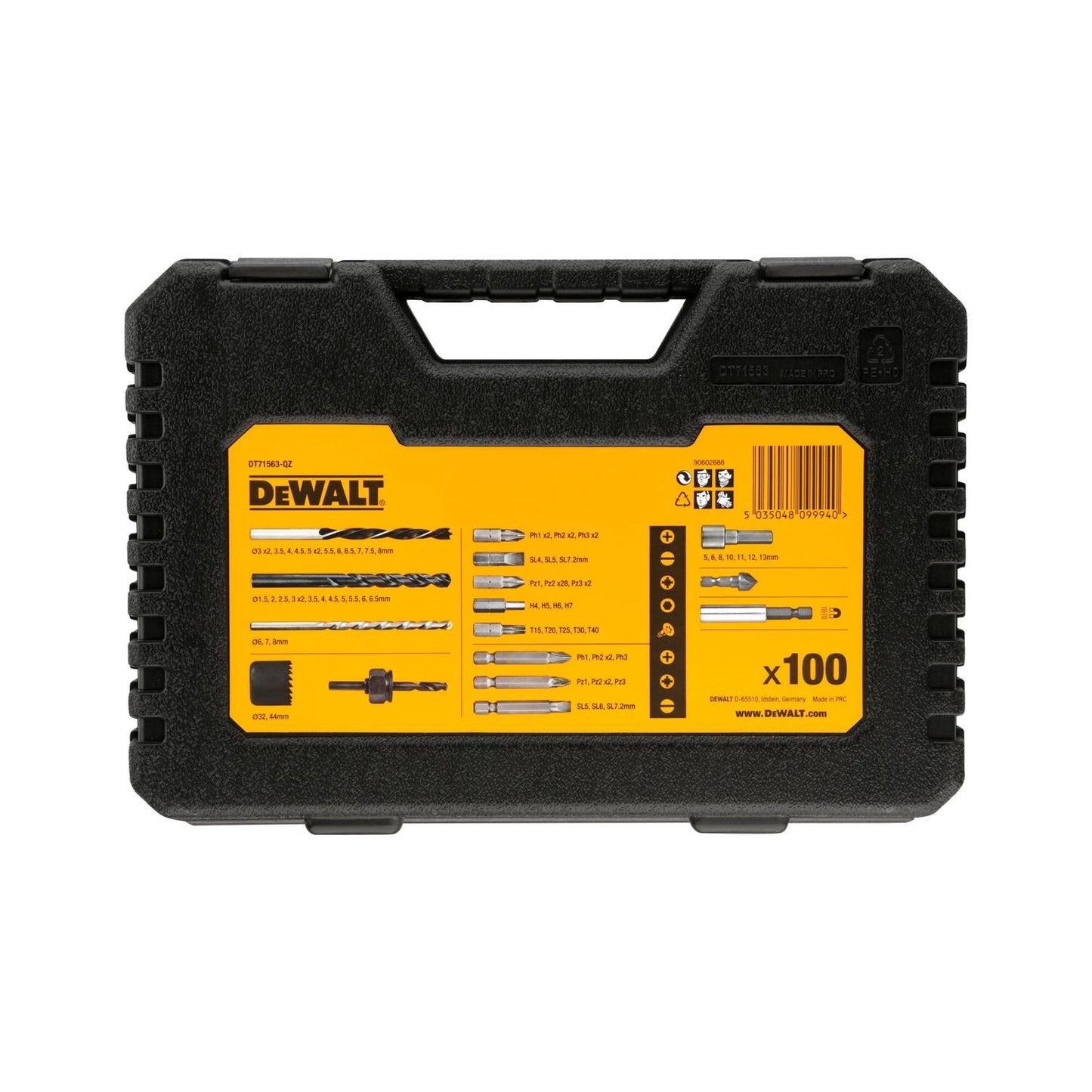 Set para taladrar y atornillar 100 Pzas - DeWALT - Herram.cl