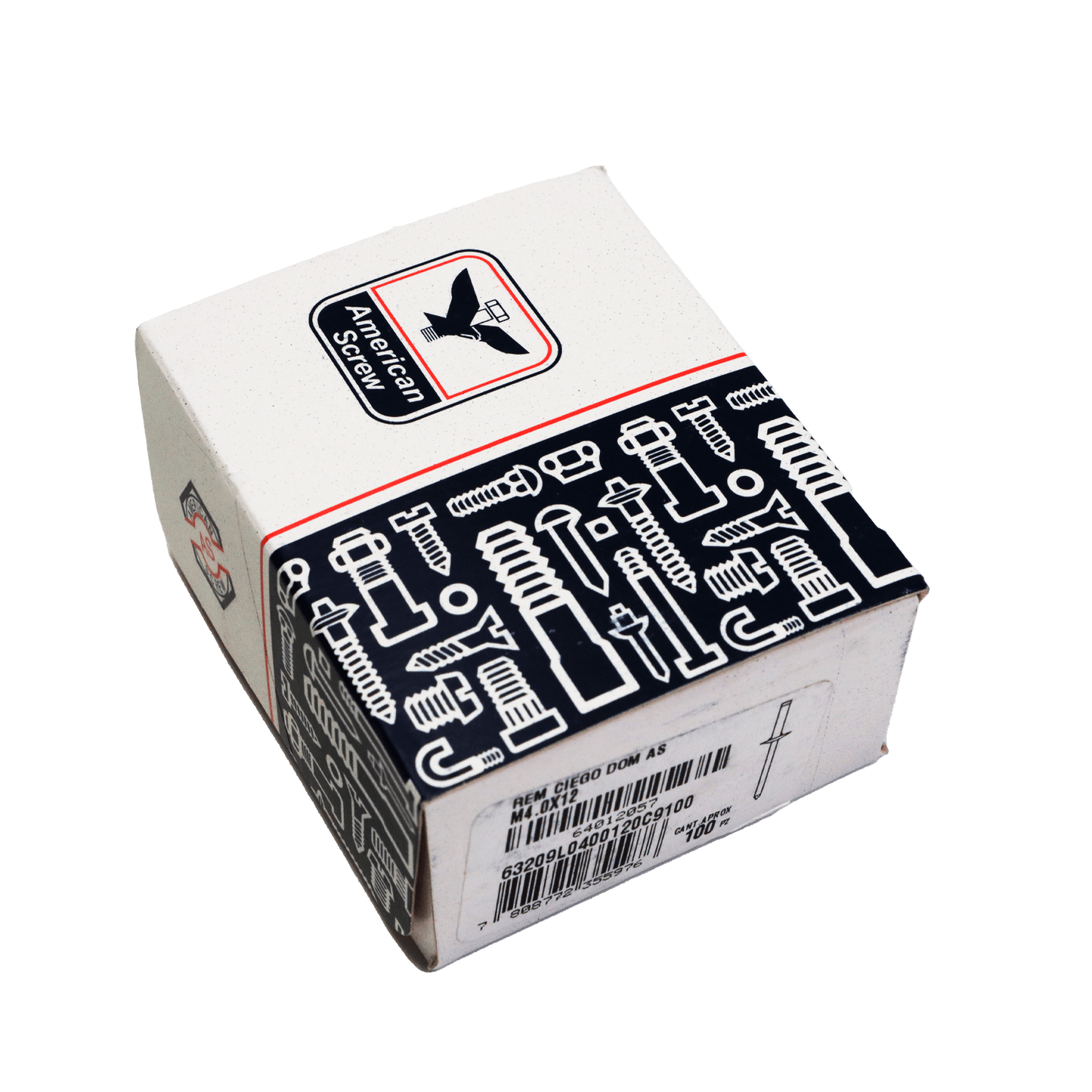 Remache Ciego Dom As M4.0x12 - 100uds. American ScreW - Herram.cl
