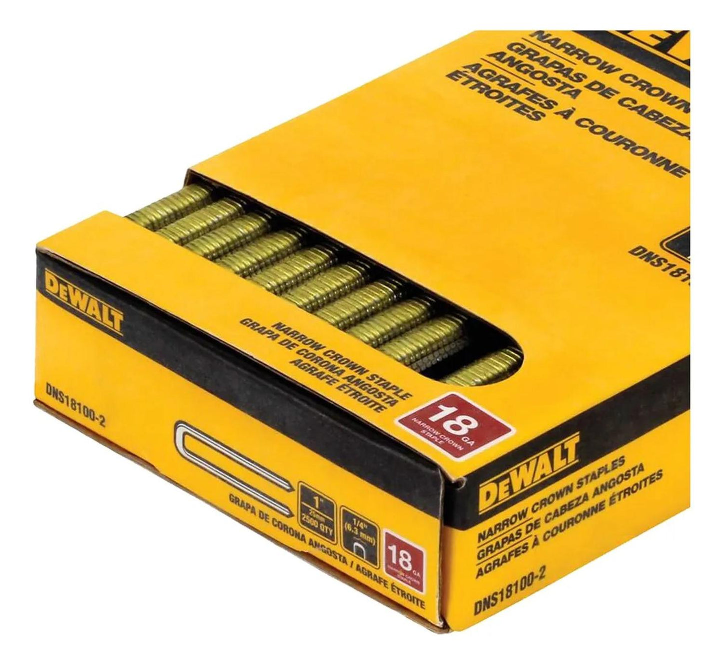 Caja De 2500 Grapas 1''x1/4'' DNS18100 - 2 - DeWALT - Herram.cl