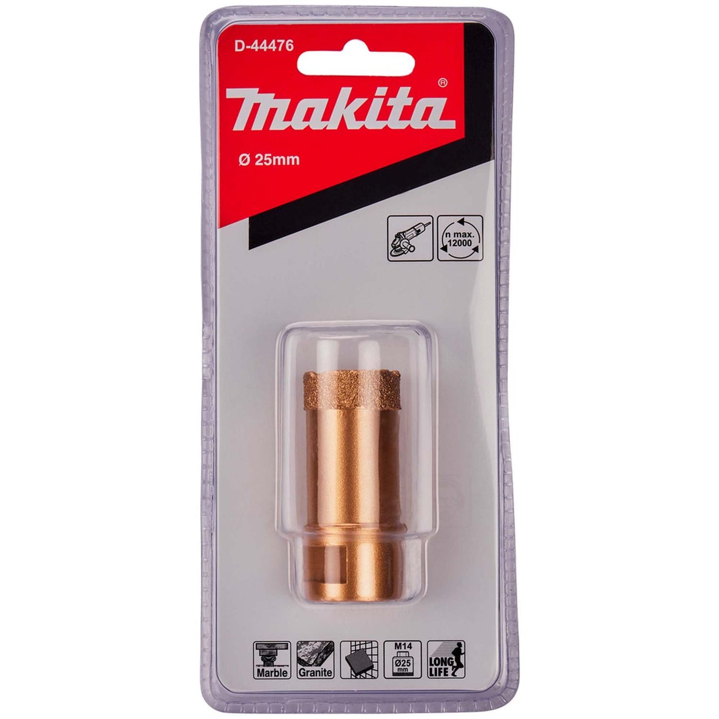 Broca Copa Diamantada Para Marmol/Granito 25mm / M14 - Makita - Herram.cl
