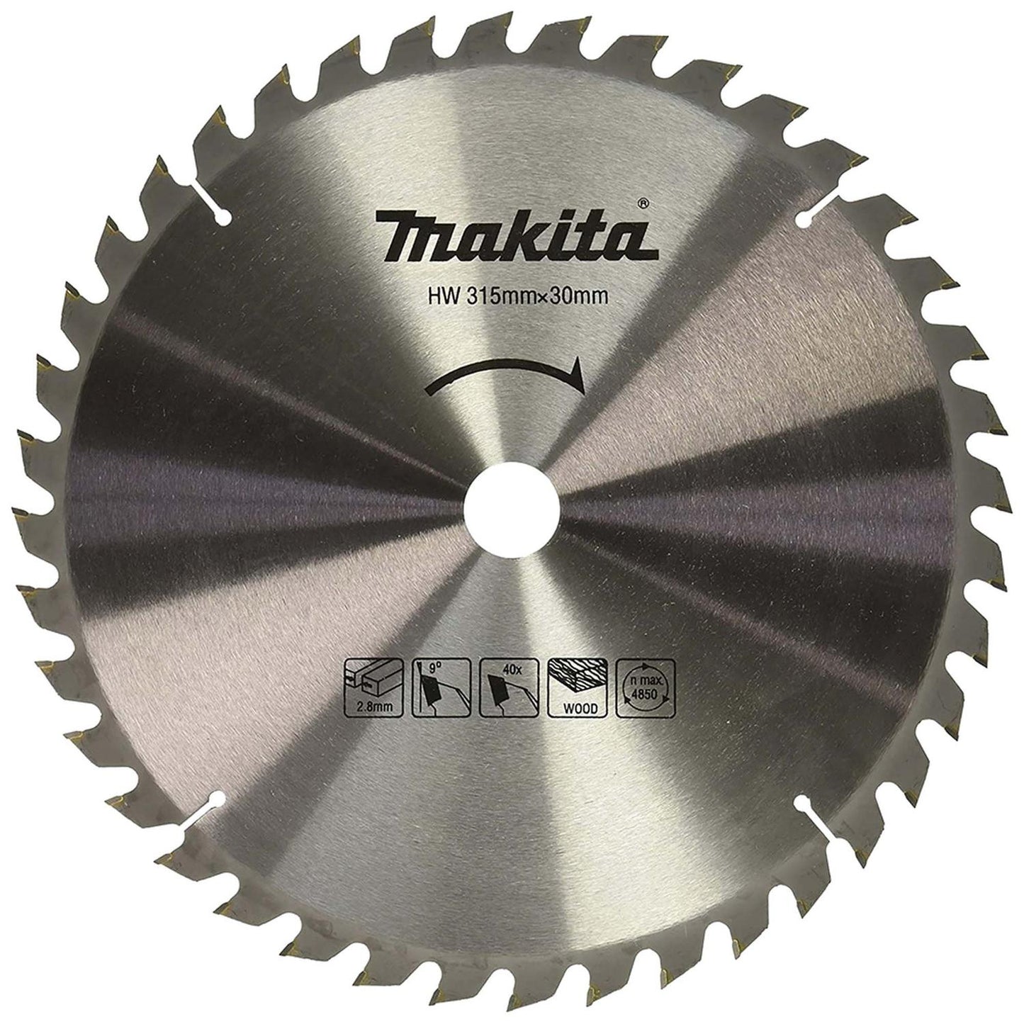 Disco De Sierra 12 - 3/8'' Eje 30mm 40 D (2712) - Makita - Herram.cl