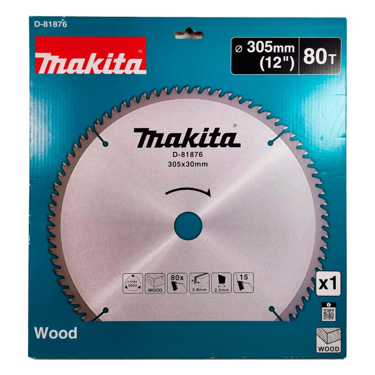 Disco de Sierra 12''x2,8x30mm 80 Dientes - Makita - Herram.cl