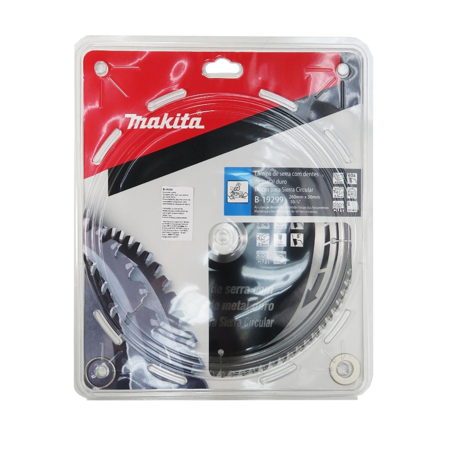 Disco De Sierra T.C.T. 260 Eje 25.4mm /80 D (Madera) - Makita - Herram.cl