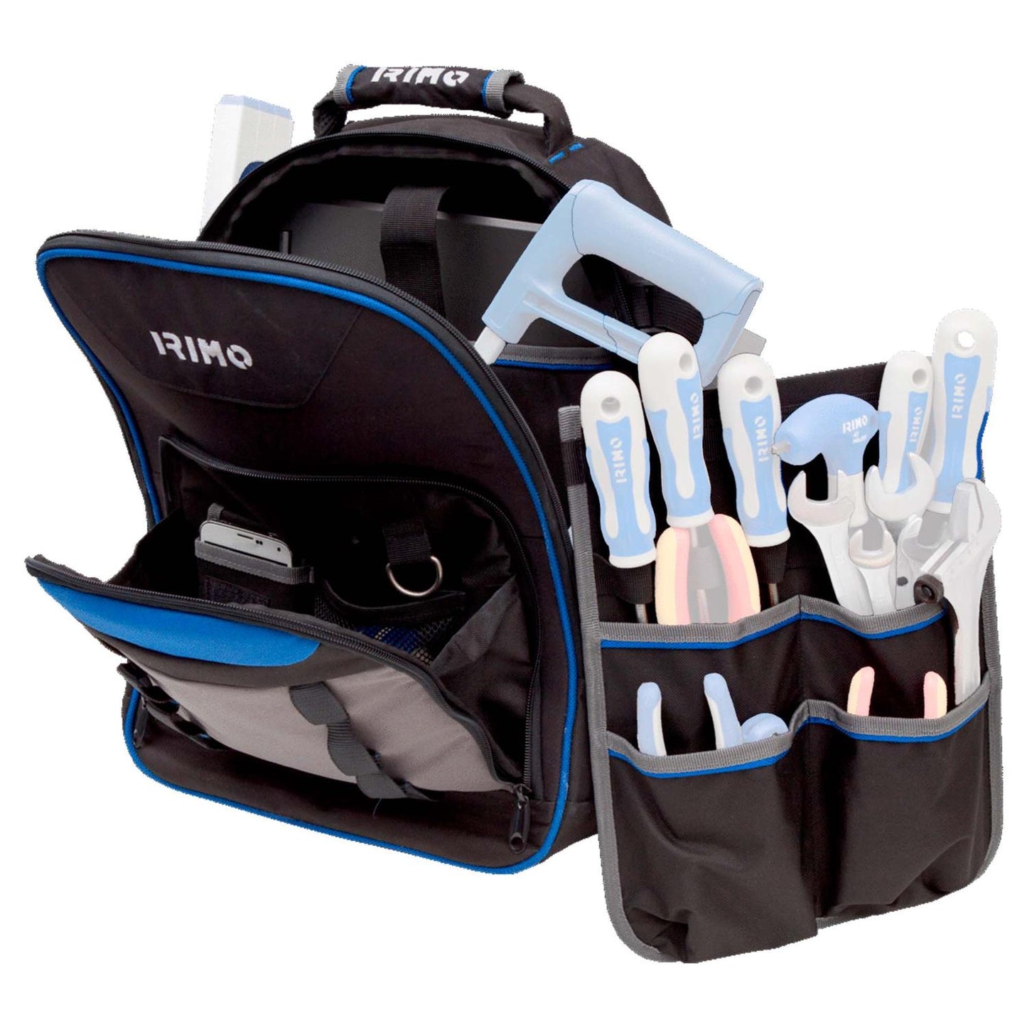 Mochila Portaherramientas con 10 bolsillos, 20 litros - Irimo - Herram.cl