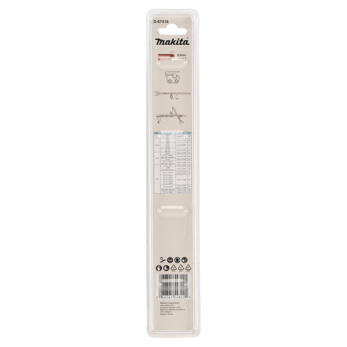 Lima Redonda Clamshell 5.2mm (13/64') 2 Pzas - Makita - Herram.cl