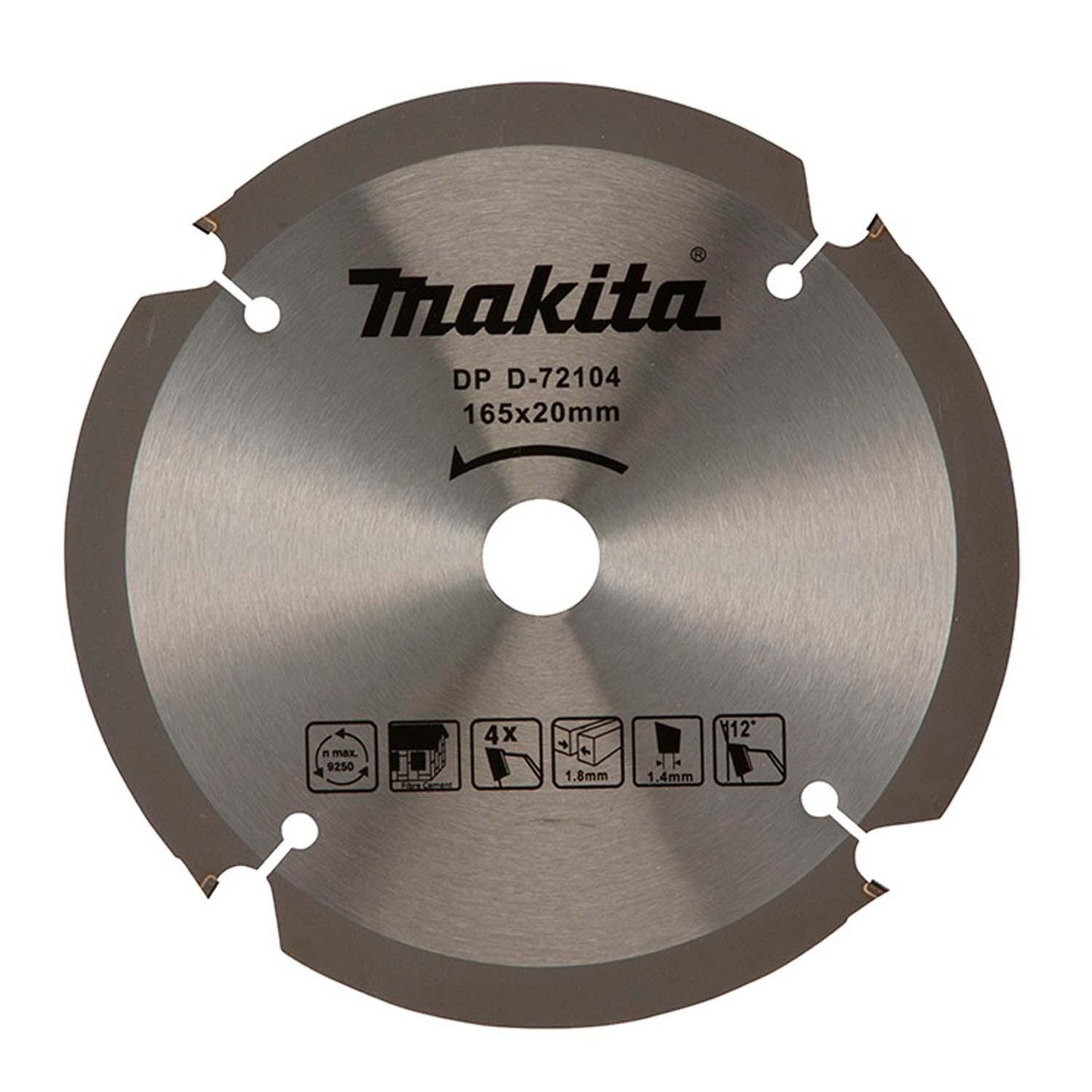Disco De Sierra Para Fibrocemento 6 1/2''x20mm 4 D - Makita - Herram.cl