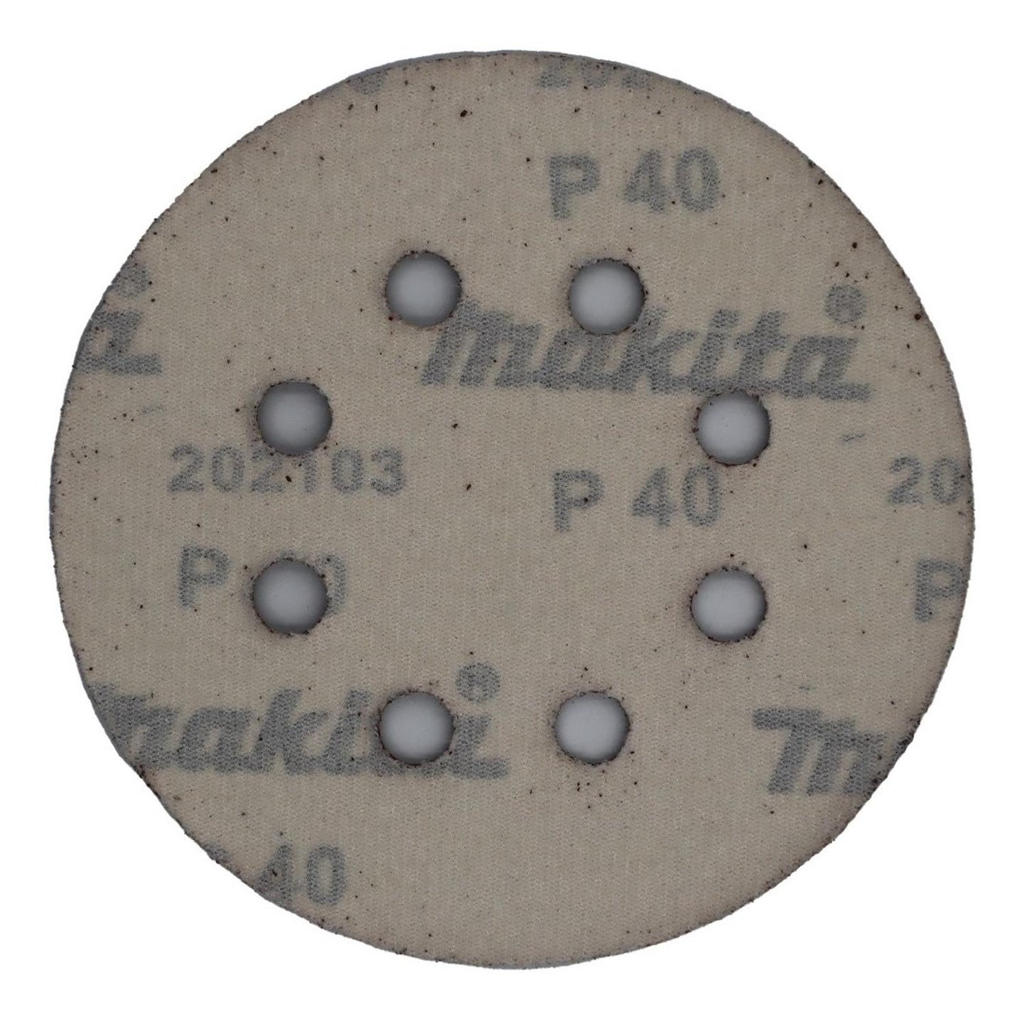 Pack 10 Discos Lija Con Velcro 125mm (5'') G40 - Makita - Herram.cl